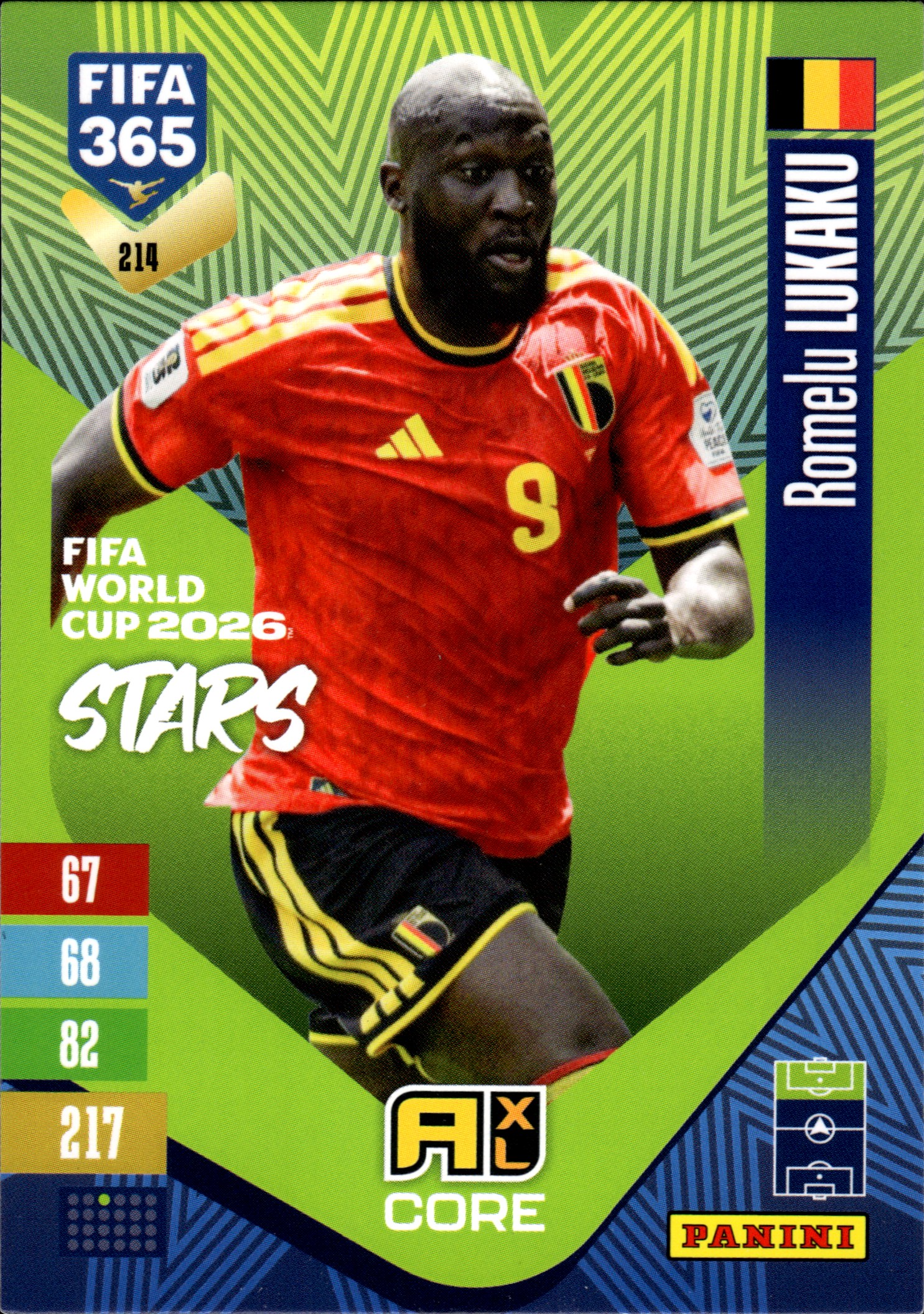 Romelu Lukaku - Panini Adrenalyn XL FIFA 365 FIFA World Cup 2026 Stars 2026-27, Nr. 214 (Art.-Nr. SG110315)
