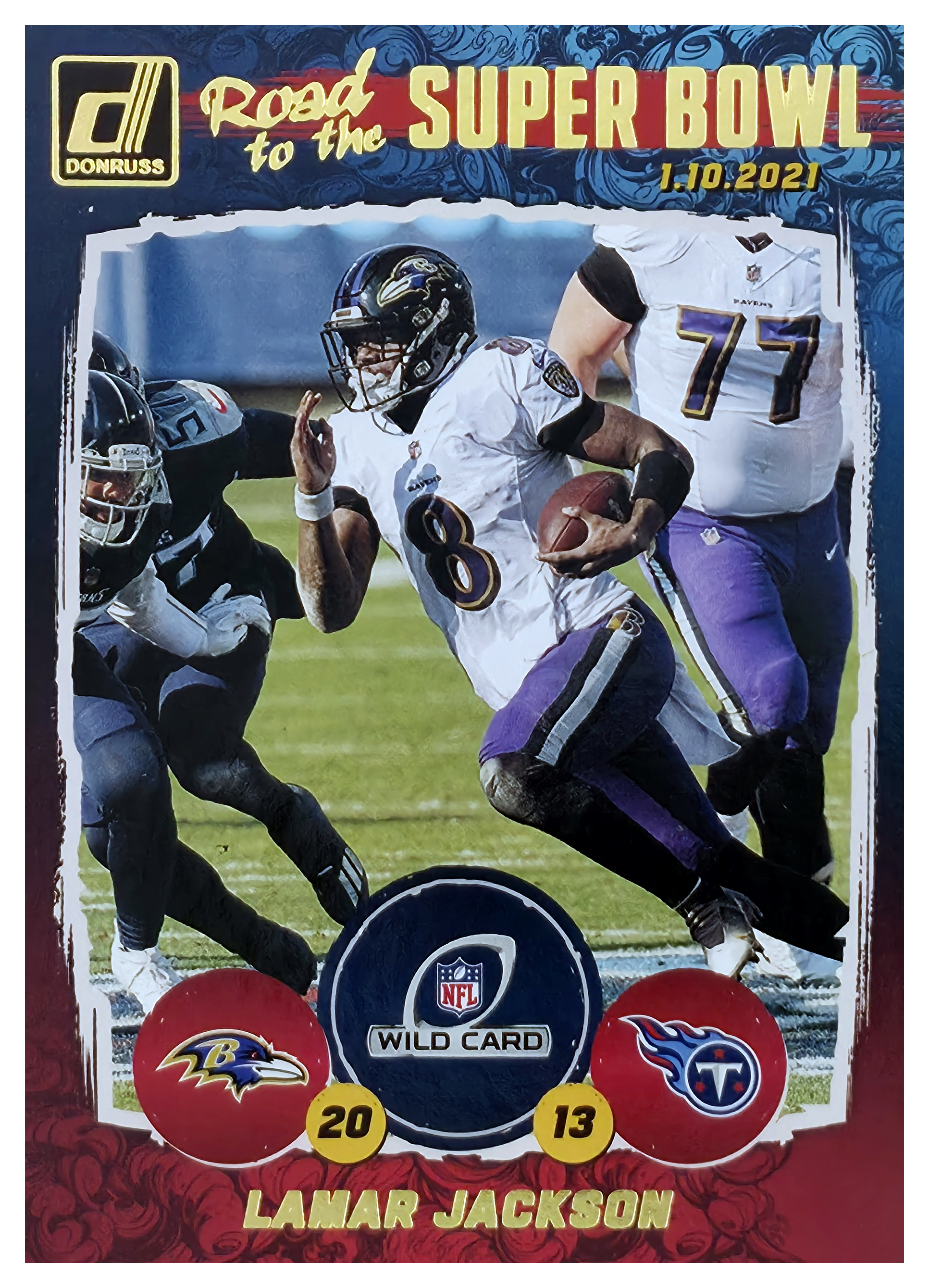 Lamar Jackson - Panini Donruss Road to the Super Bowl 2021, Nr. WC4 – Insert (Art.-Nr. SG106643)