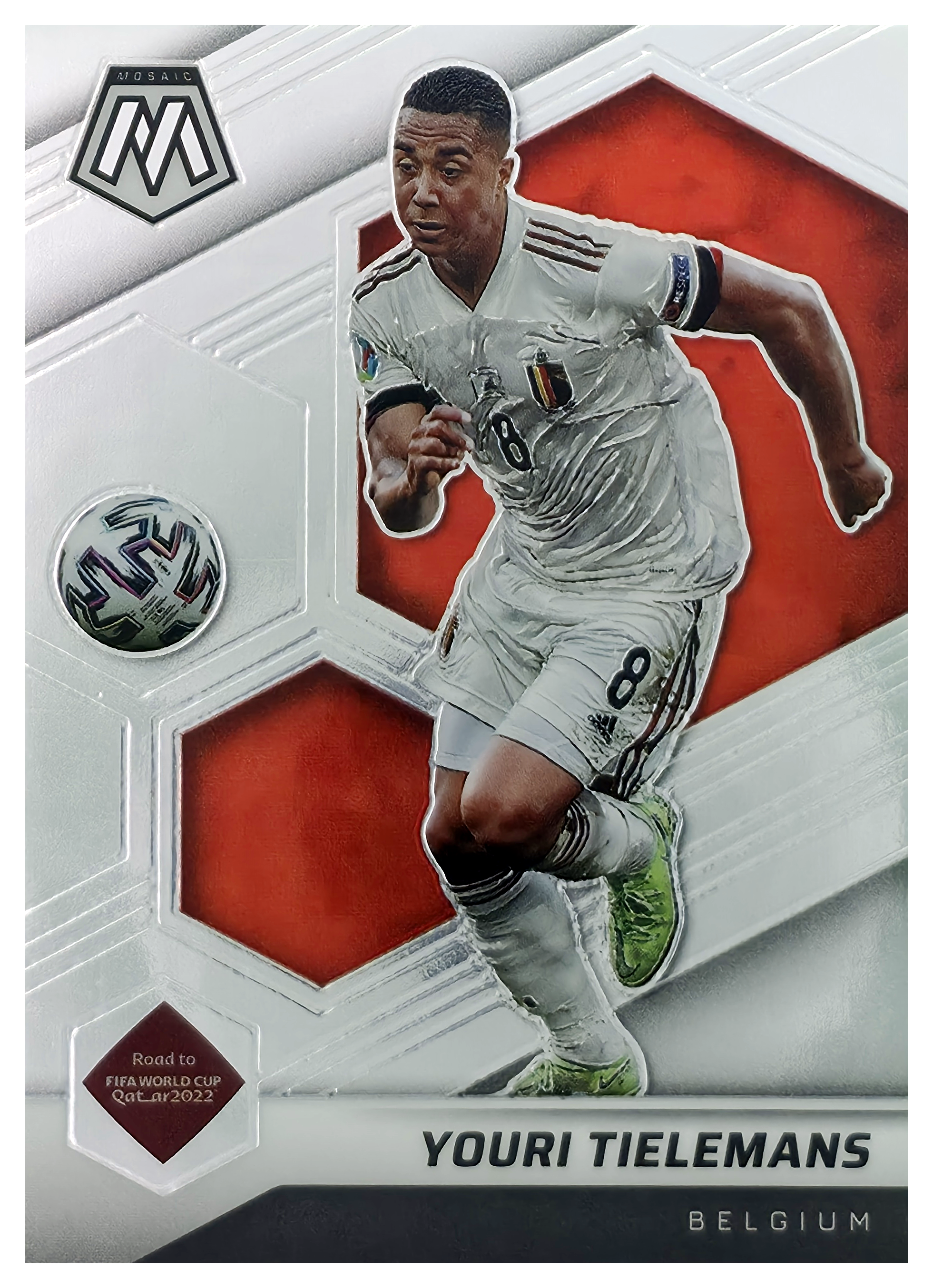 Youri Tielemans - Panini Mosaic FIFA Road to World Cup Base Set 2021-22, Nr. 189 (Art.-Nr. SG105959)