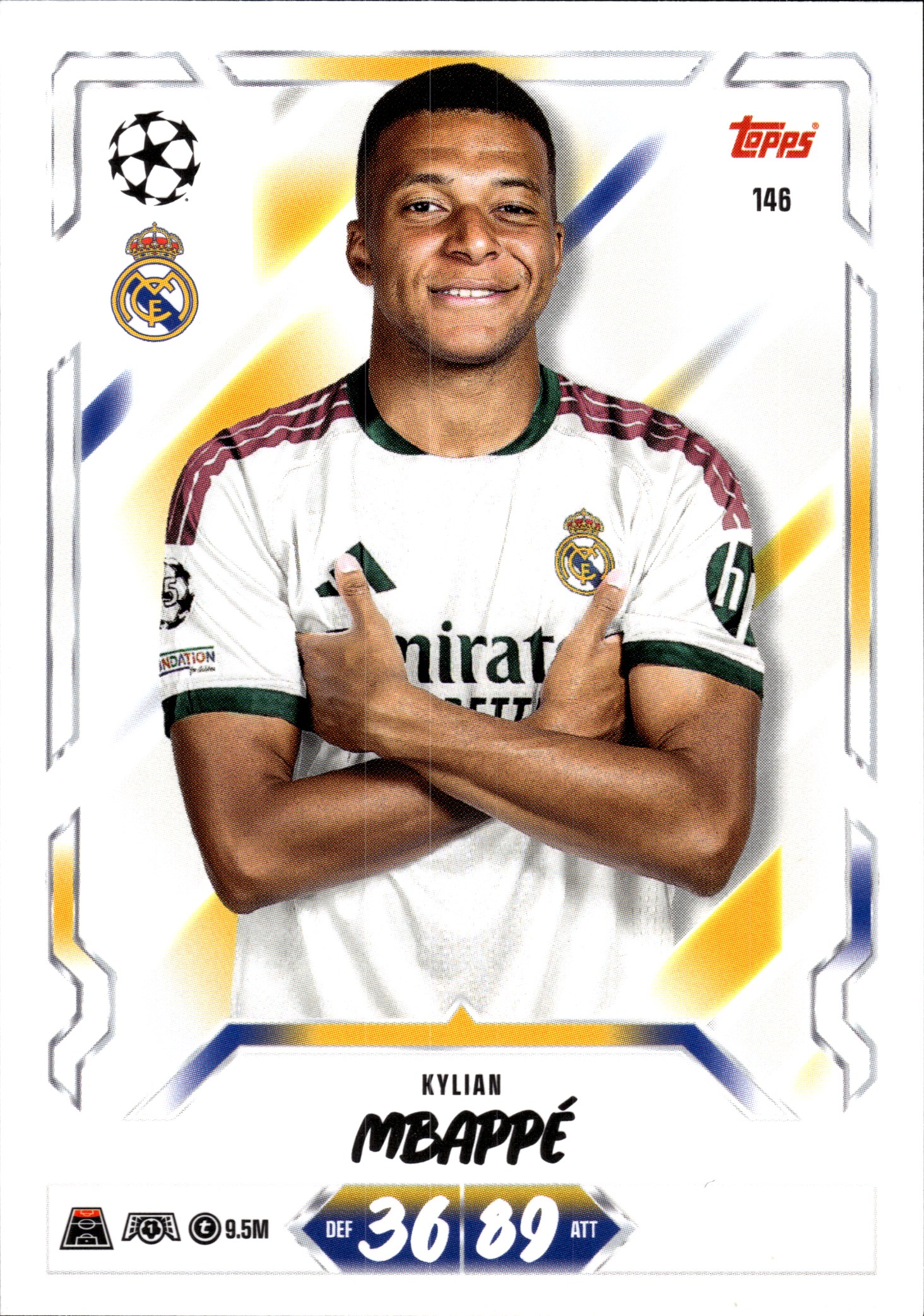 Kylian Mbappé - Topps Match Attax UEFA Club Competitions Base Set 2026-27, Nr. 146 (Art.-Nr. SG107338)