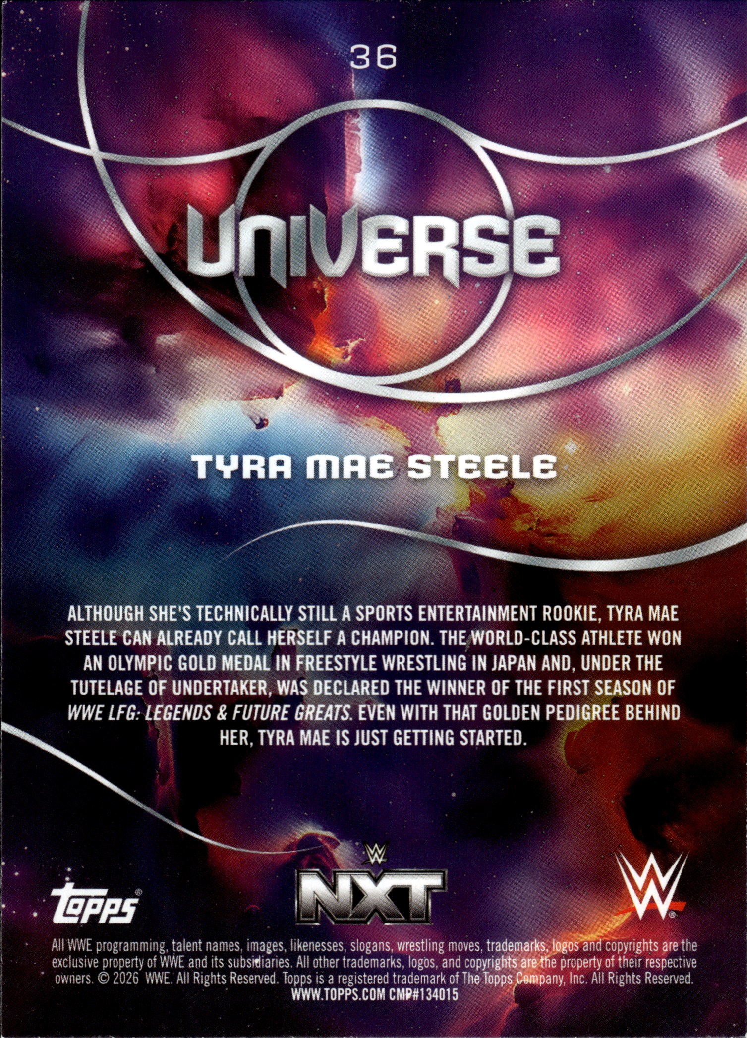 Tyra Mae Steele - Topps WWE Universe Base Set 2026, Nr. 36 – Rookie Card