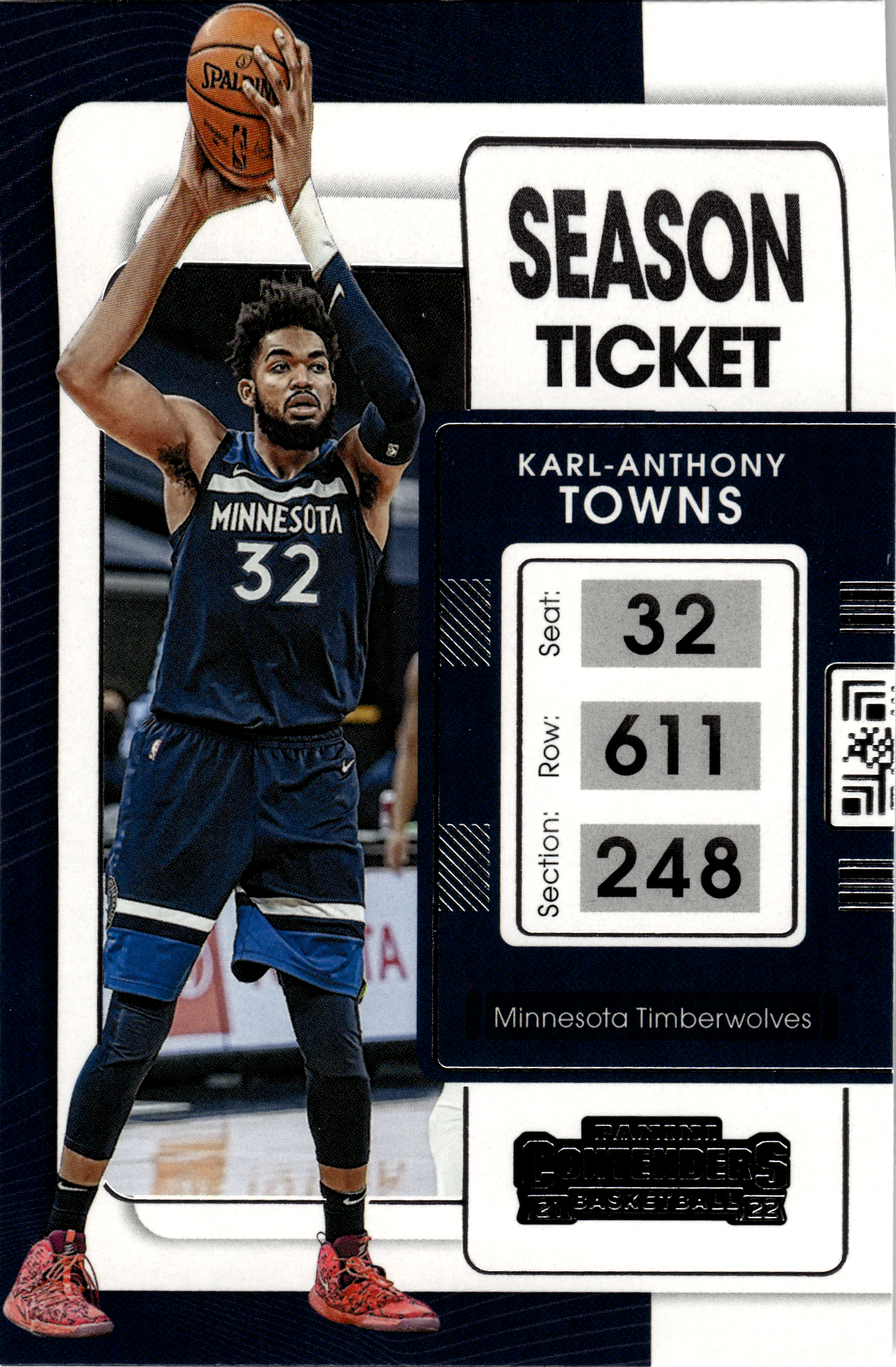 Karl-Anthony Towns - Panini Contenders Season Ticket 2021-22, Nr. 15 (Art.-Nr. SG103543)