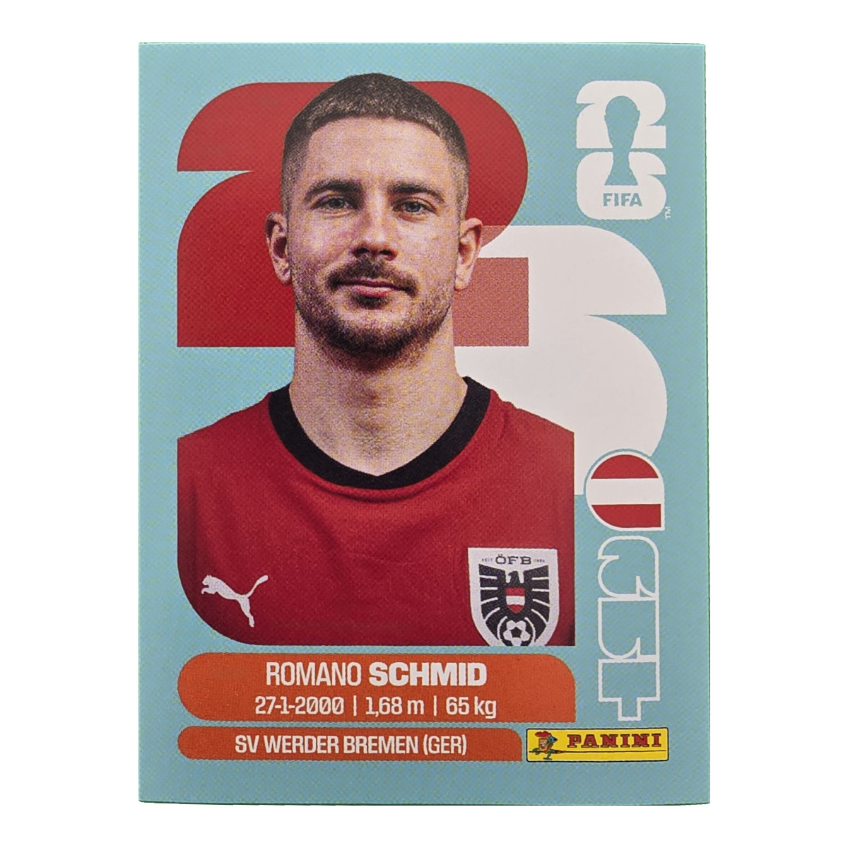 Romano Schmid - Österreich, FIFA WM 2026, Nr. AUT16