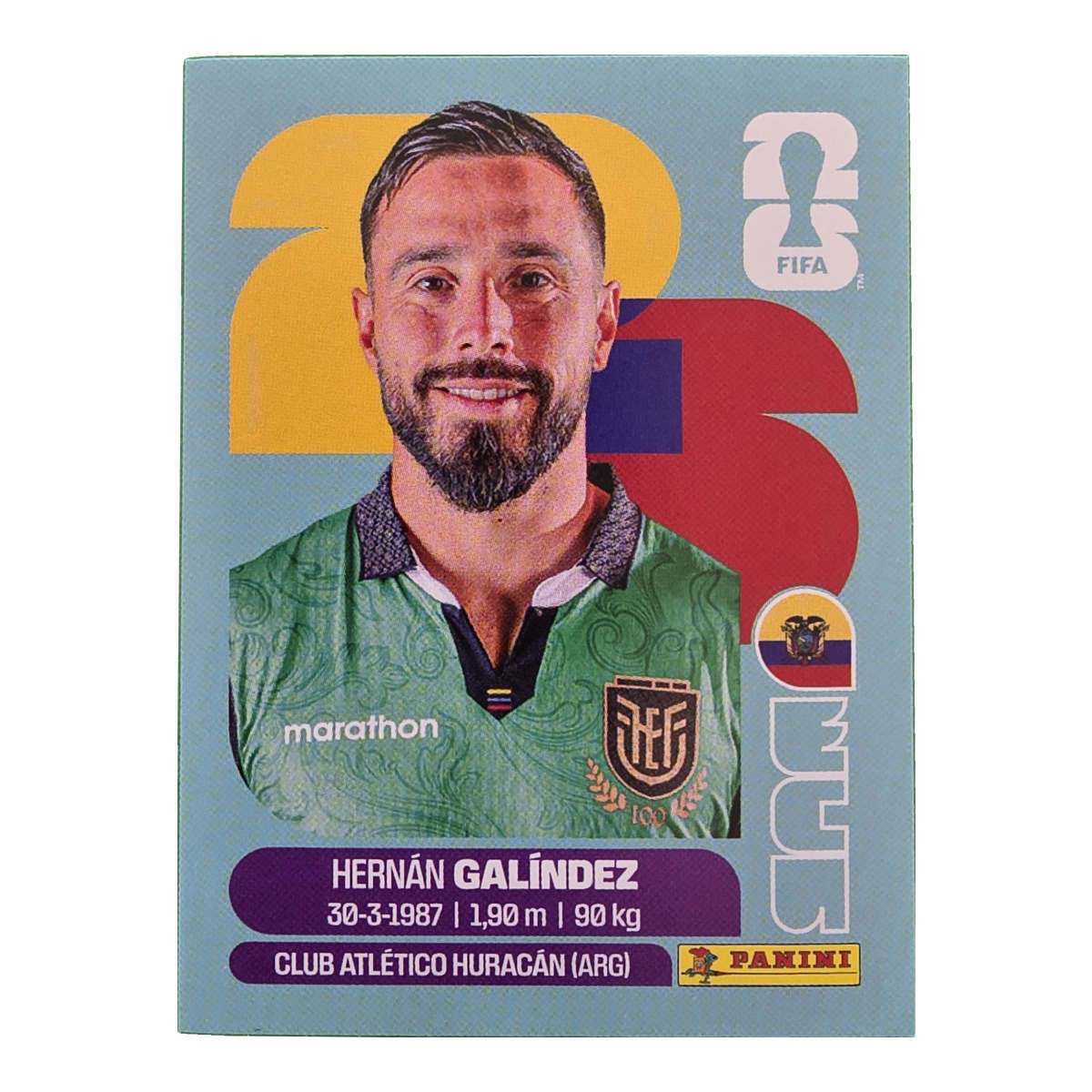 Hernán Galíndez - Ecuador, FIFA WM 2026, Nr. ECU2