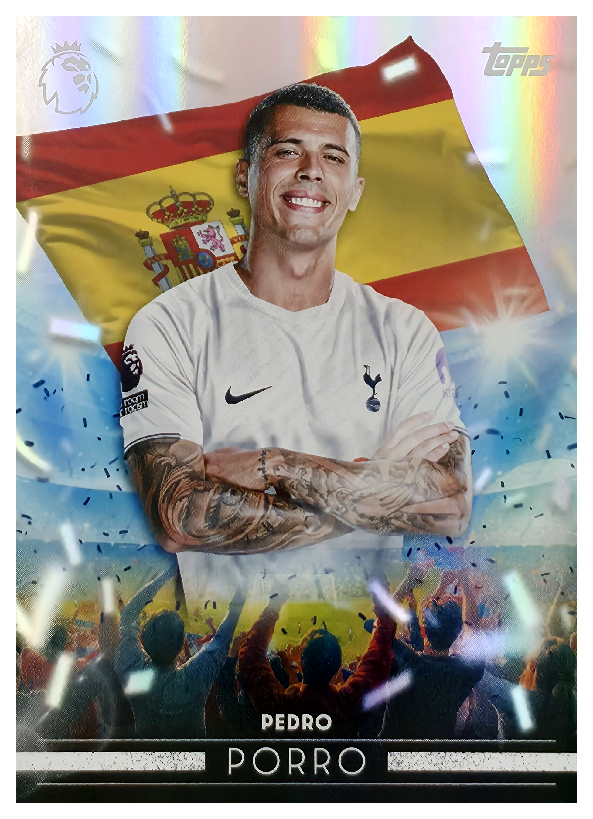 Pedro Porro - Topps Flagship Premier League Flying the Flag 2026-27, Nr. FF 24 – Insert (Art.-Nr. SG105191)