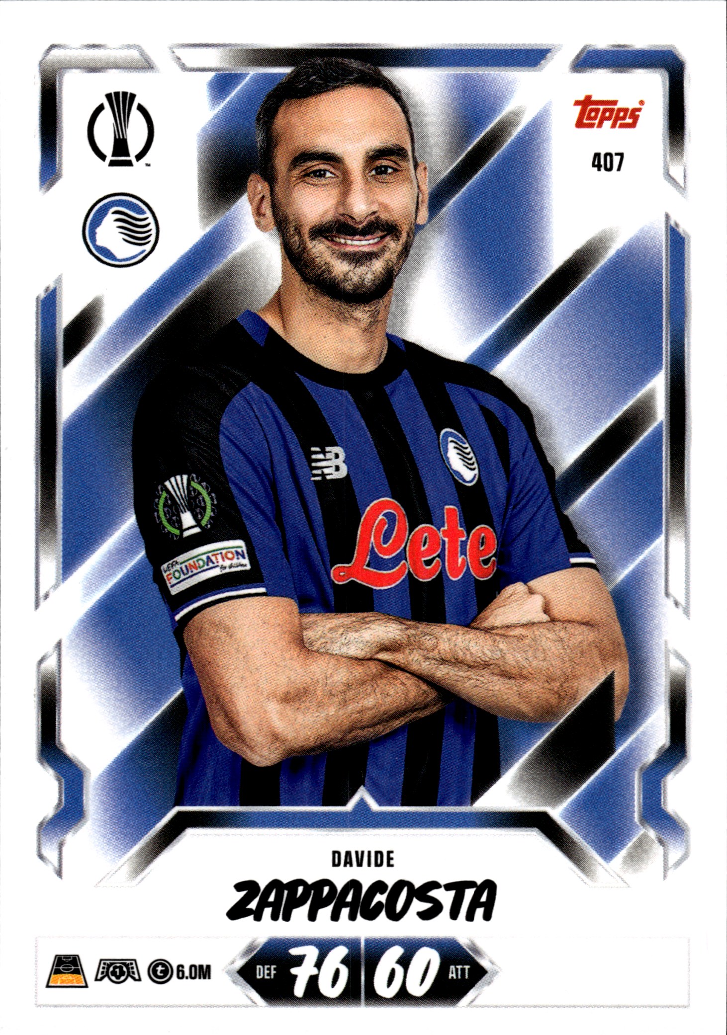 Davide Zappacosta - Topps Match Attax UEFA Club Competitions Base Set 2026-27, Nr. 407 (Art.-Nr. SG107278)