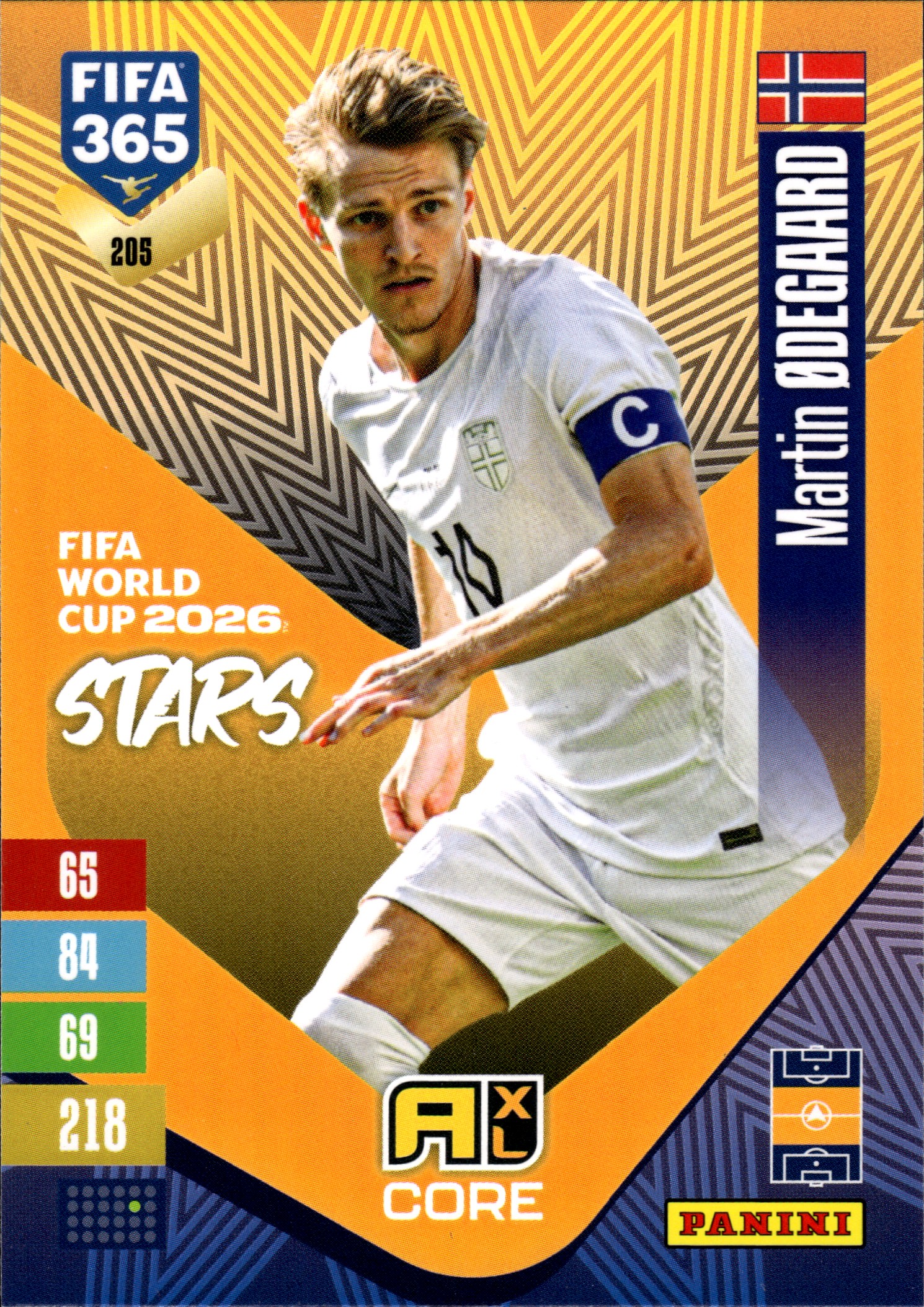 Martin Ødegaard - Panini Adrenalyn XL FIFA 365 FIFA World Cup 2026 Stars 2026-27, Nr. 205 (Art.-Nr. SG110342)