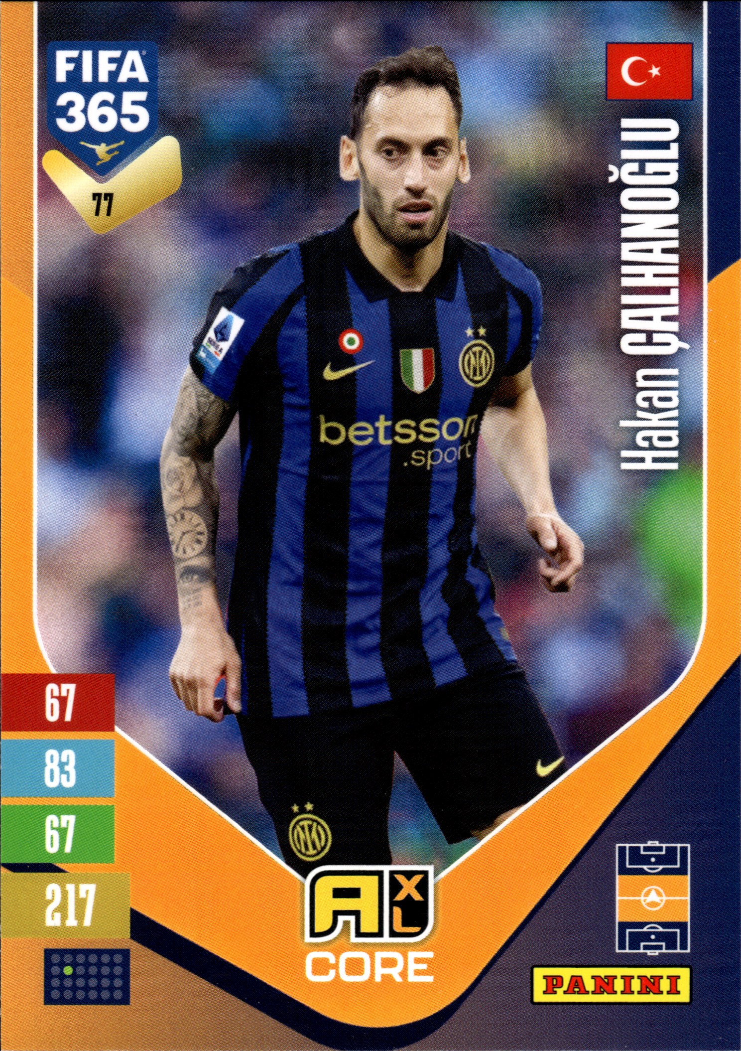 Hakan Çalhanoğlu - Panini Adrenalyn XL FIFA 365 Base Set 2026-27, Nr. 77 (Art.-Nr. SG110192)