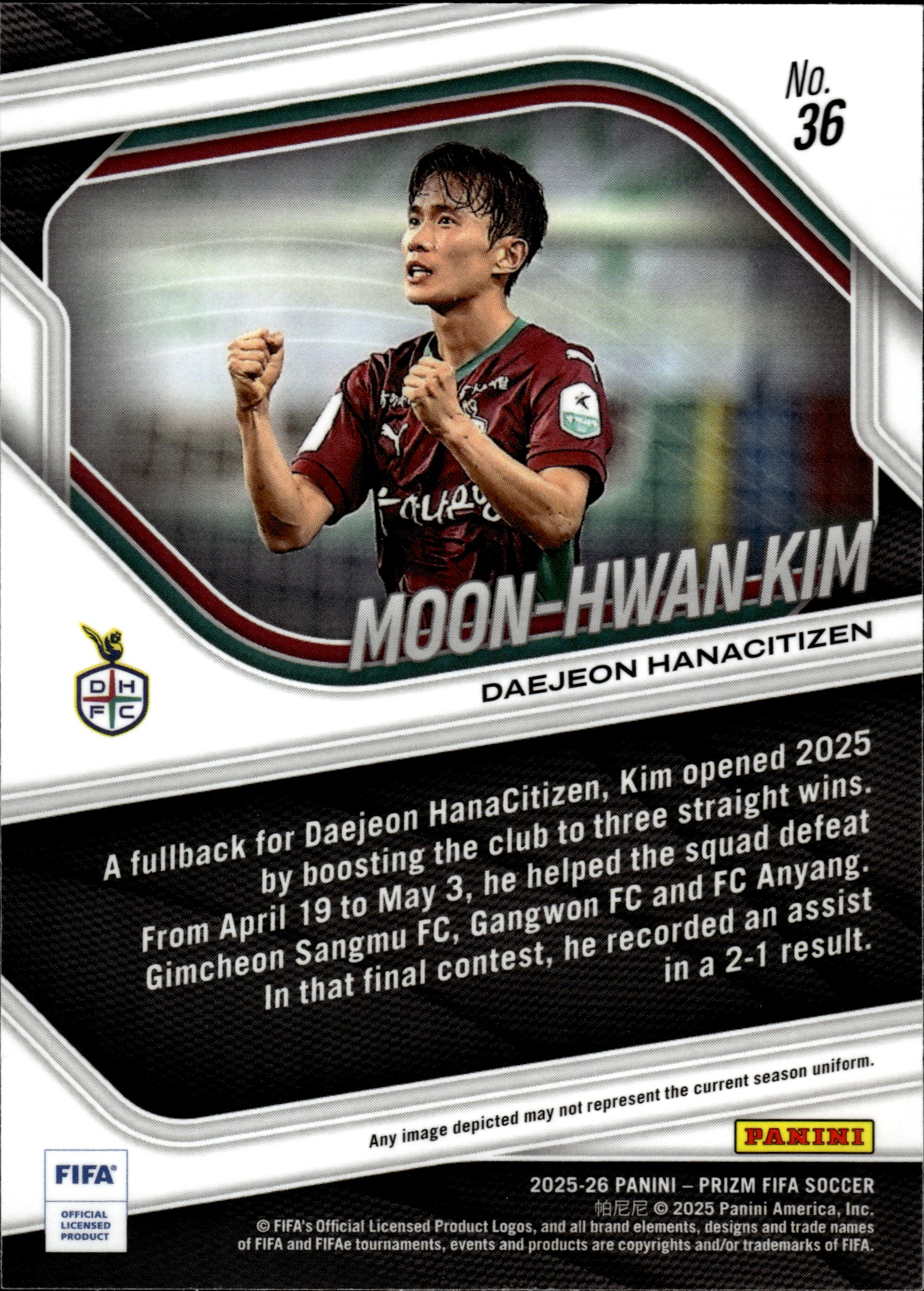 Moon-Hwan Kim - Panini Prizm FIFA Base Set 2025-26, Nr. 36