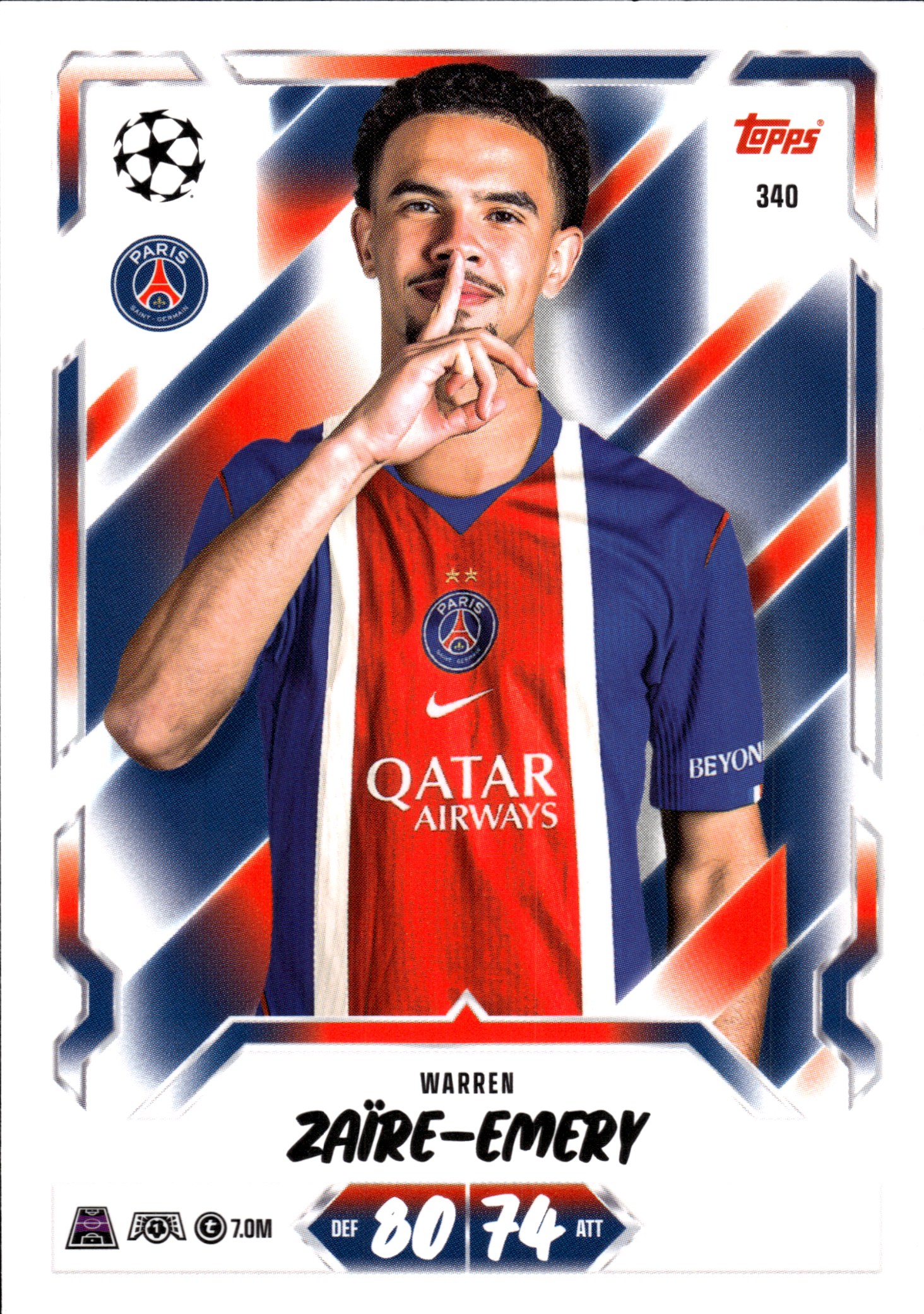 Warren Zaïre-Emery - Topps Match Attax UEFA Club Competitions Base Set 2026-27, Nr. 340 (Art.-Nr. SG107182)