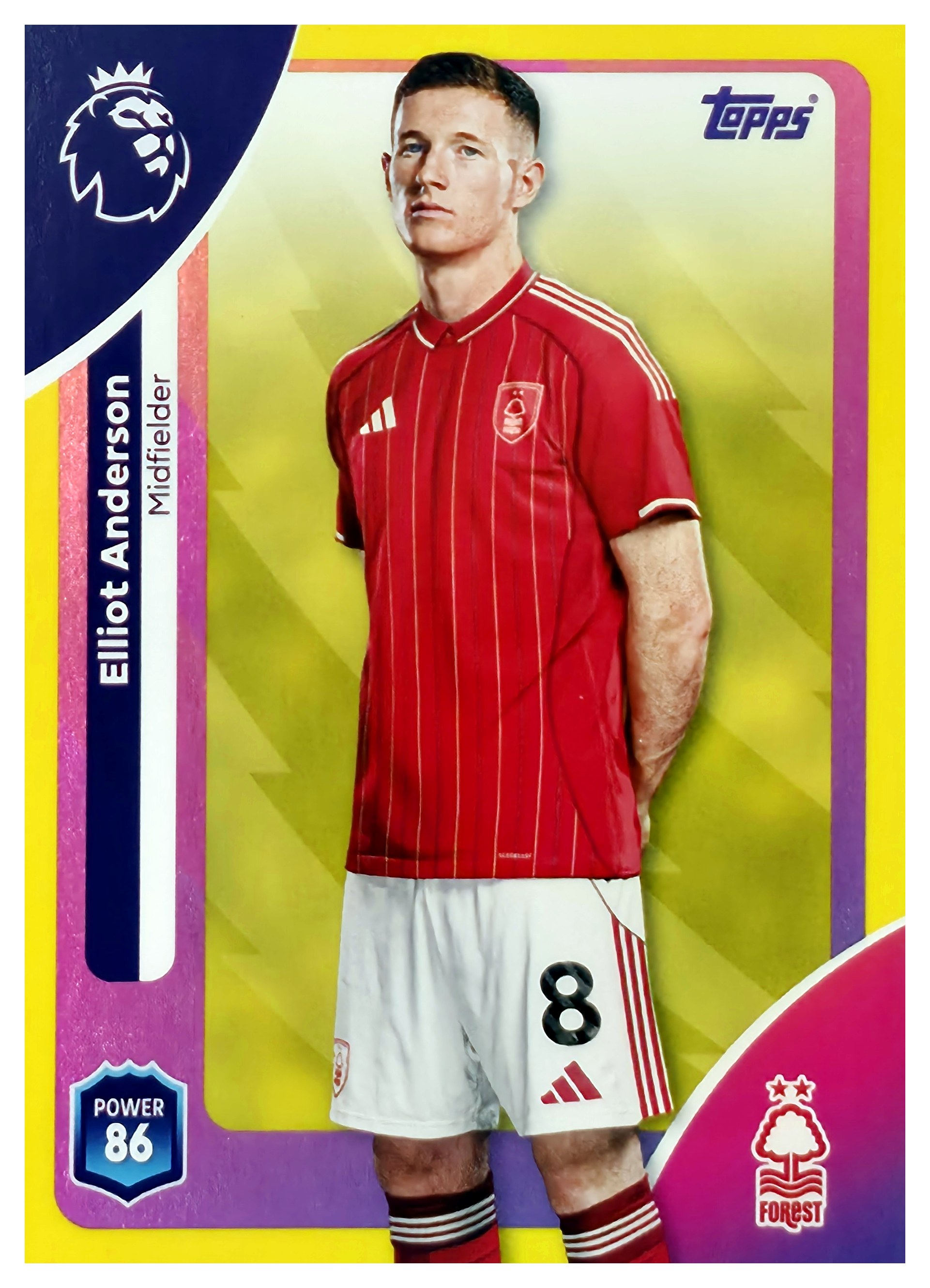 Elliot Anderson - Topps Flagship Premier League Base Set 2025-26, Nr. 244 – Yellow Parallel (Art.-Nr. SG107712)