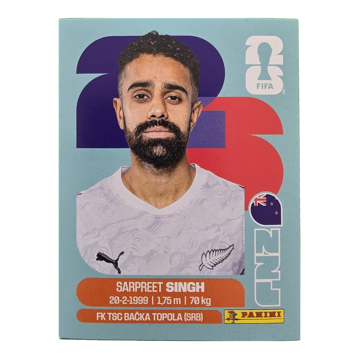 Sarpreet Singh - Neuseeland, FIFA WM 2026, Nr. NZL11
