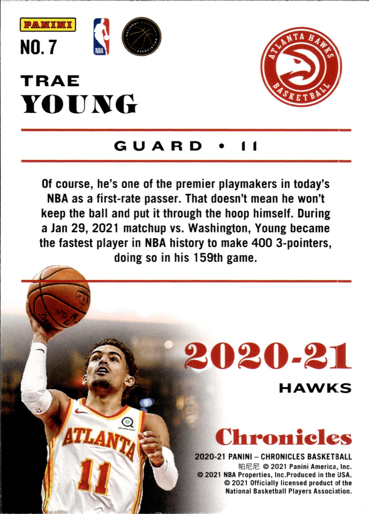 Trae Young - Panini Chronicles Base Set 2020-21, Nr. 7