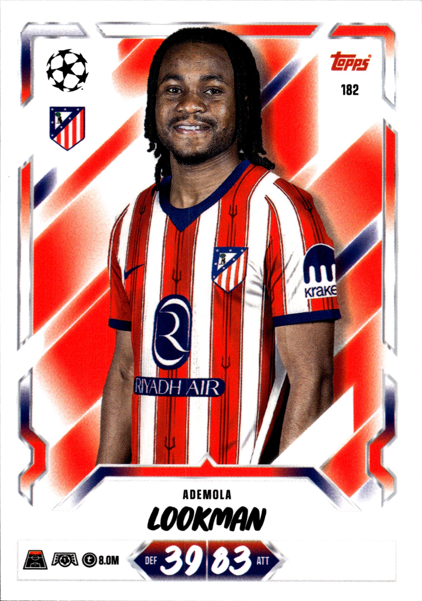 Ademola Lookman - Topps Match Attax UEFA Club Competitions Base Set 2026-27, Nr. 182 (Art.-Nr. SG107388)