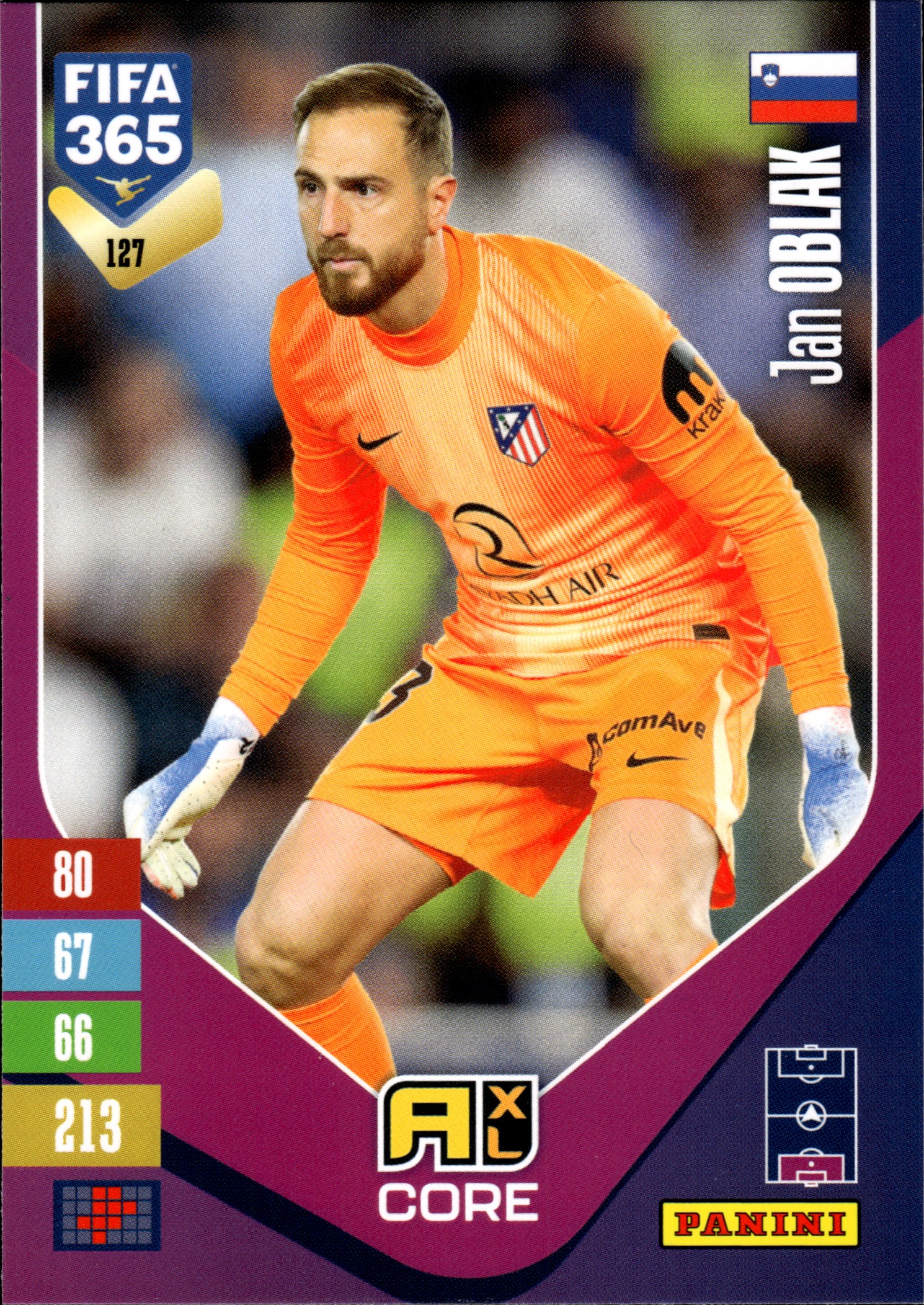 Jan Oblak - Panini Adrenalyn XL FIFA 365 Base Set 2026-27, Nr. 127 (Art.-Nr. SG110215)