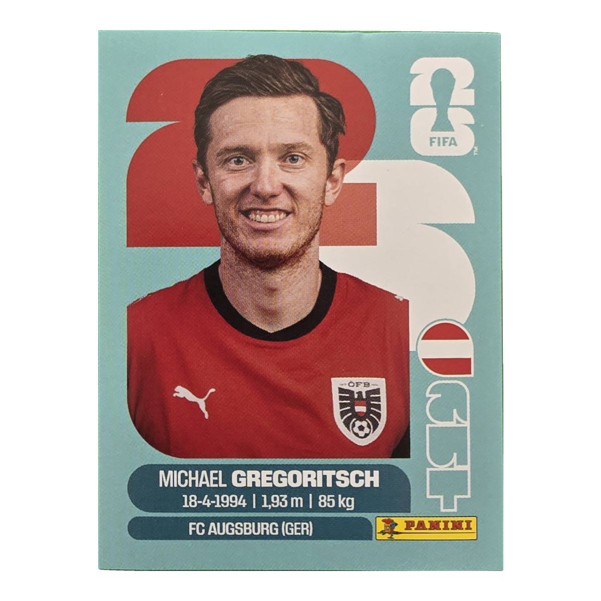 Michael Gregoritsch - Österreich, FIFA WM 2026, Nr. AUT19