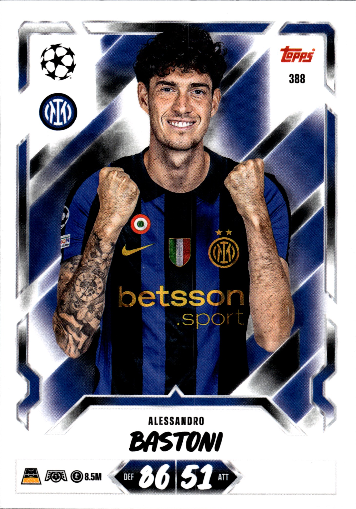 Alessandro Bastoni - Topps Match Attax UEFA Club Competitions Base Set 2026-27, Nr. 388 (Art.-Nr. SG107368)