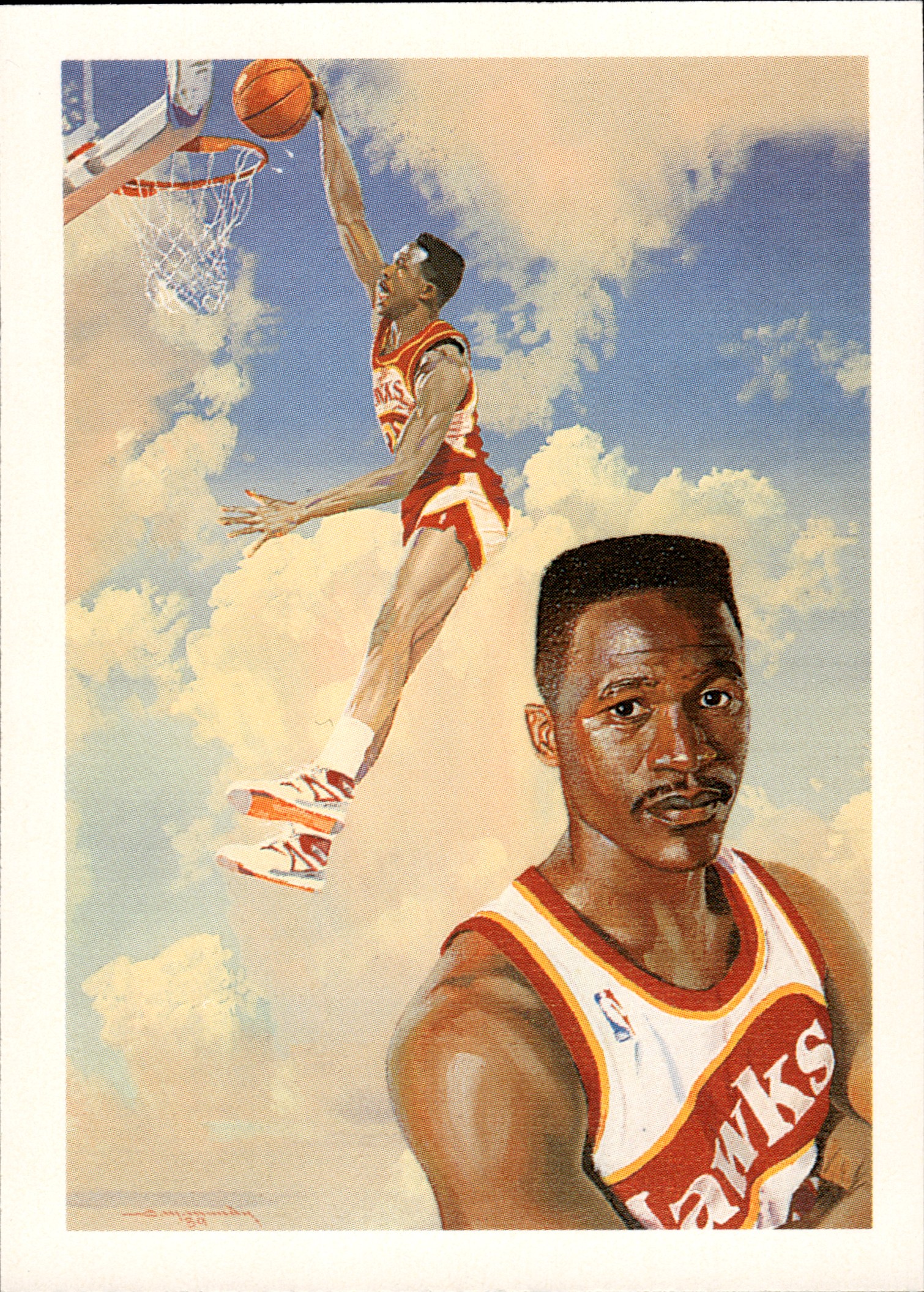 Dominique Wilkins - NBA Hoops Team Checklist 1990-91, Nr. 355 (Art.-Nr. SG108548)