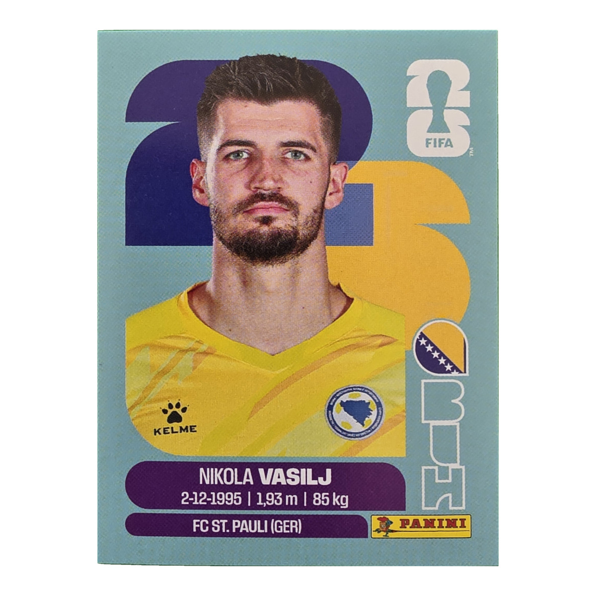 Nikola Vasilj - Bosnien und Herzegowina, FIFA WM 2026, Nr. BIH2