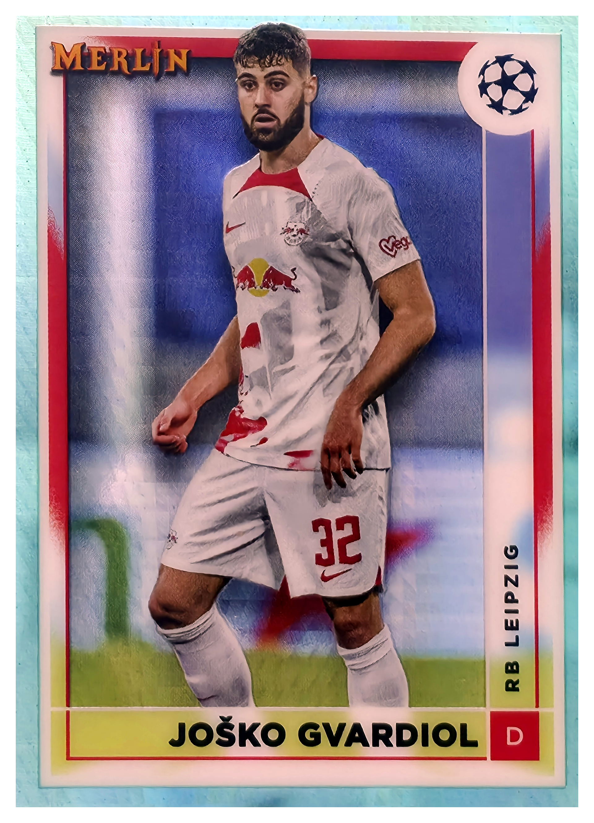 Joško Gvardiol - Topps Merlin Chrome UEFA Club Competitions Base Set 2022-23, Nr. 116 – Aqua Prism Refractor (Art.-Nr. SG106393)