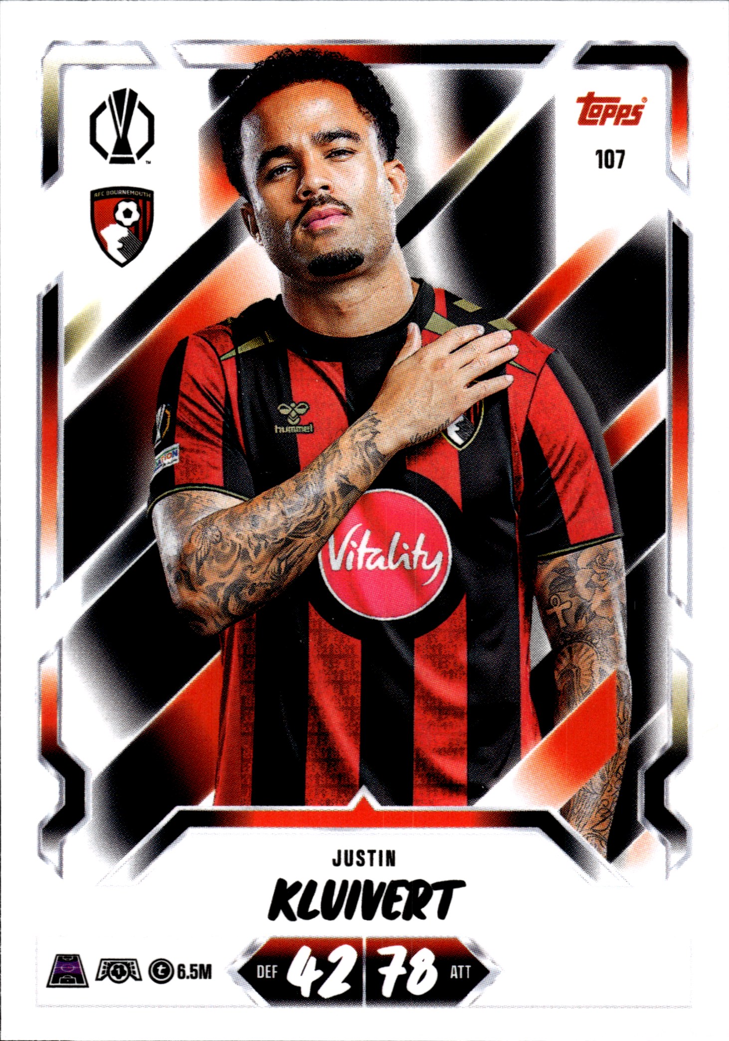 Justin Kluivert - Topps Match Attax UEFA Club Competitions Base Set 2026-27, Nr. 107 (Art.-Nr. SG107318)