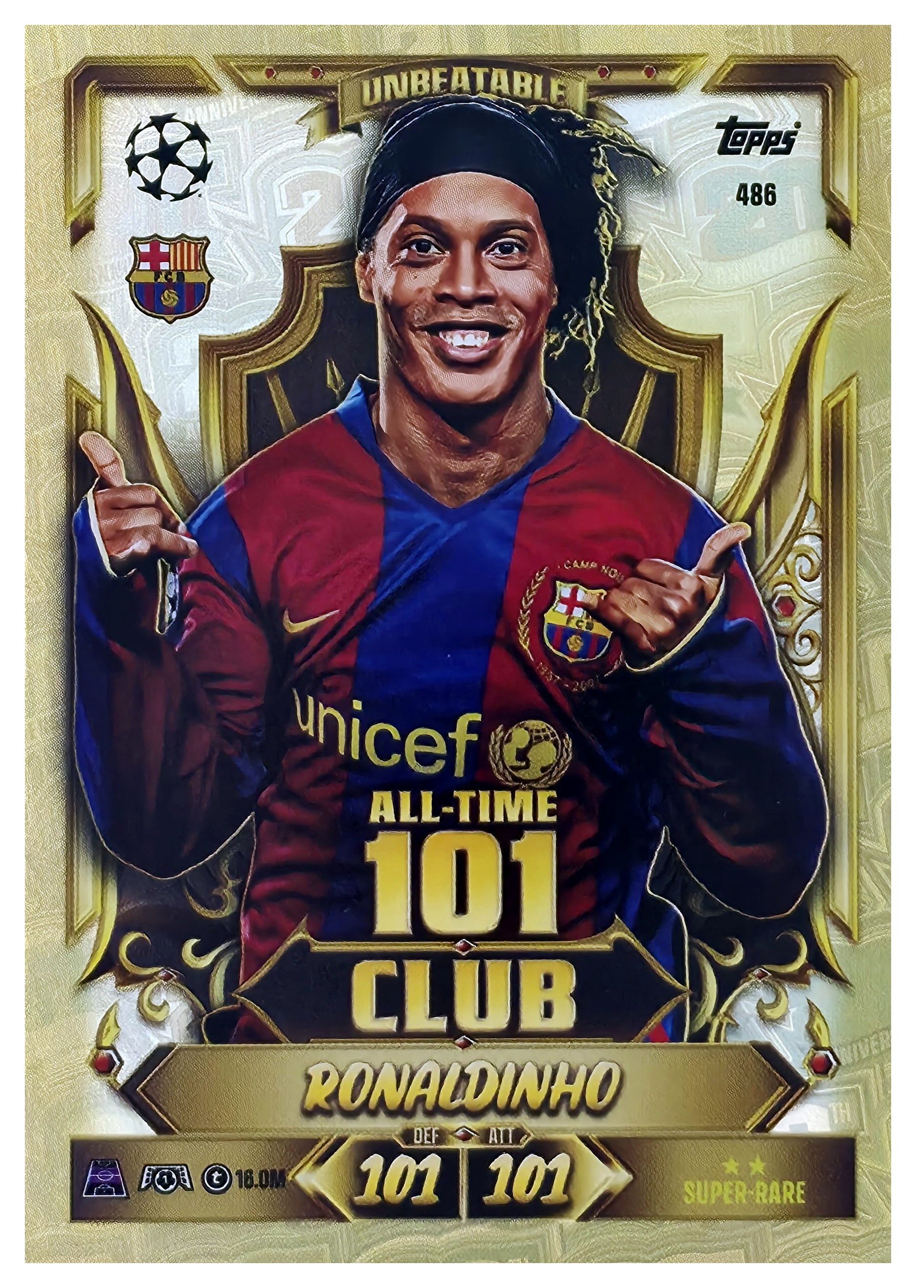 Ronaldinho - Topps Match Attax UEFA Club Competitions All-Time 100 Club 2026-27, Nr. 486 (Art.-Nr. SG107422)
