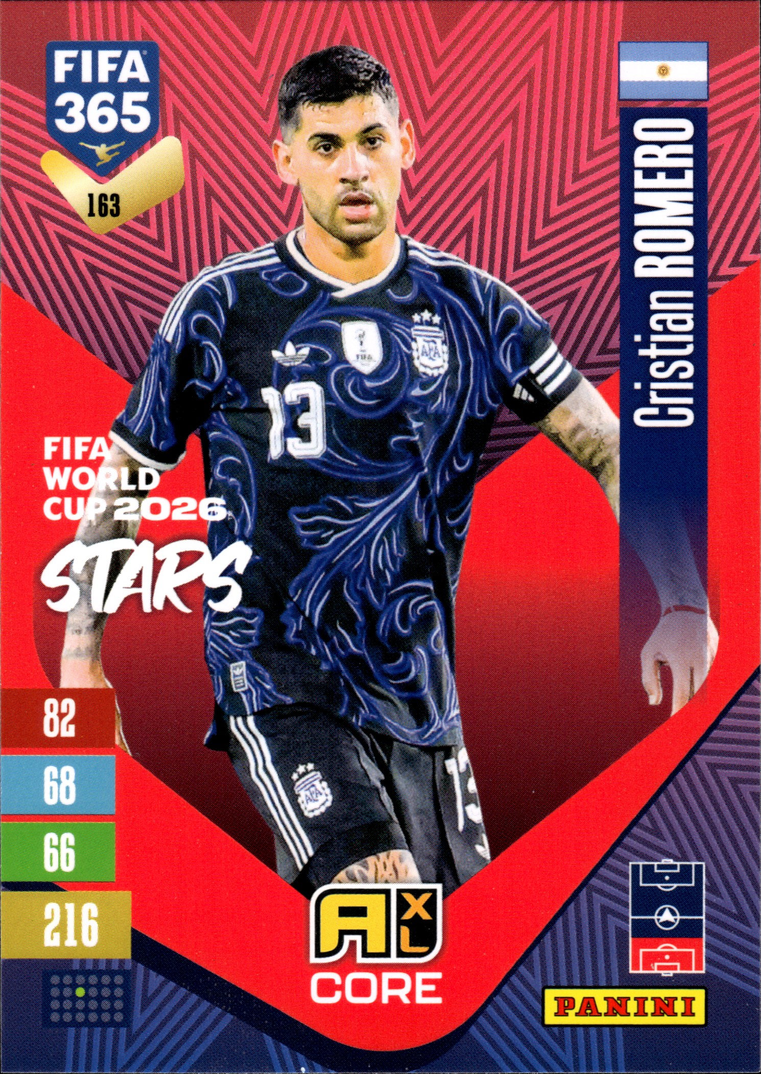 Cristian Romero - Panini Adrenalyn XL FIFA 365 FIFA World Cup 2026 Stars 2026-27, Nr. 163 (Art.-Nr. SG110328)