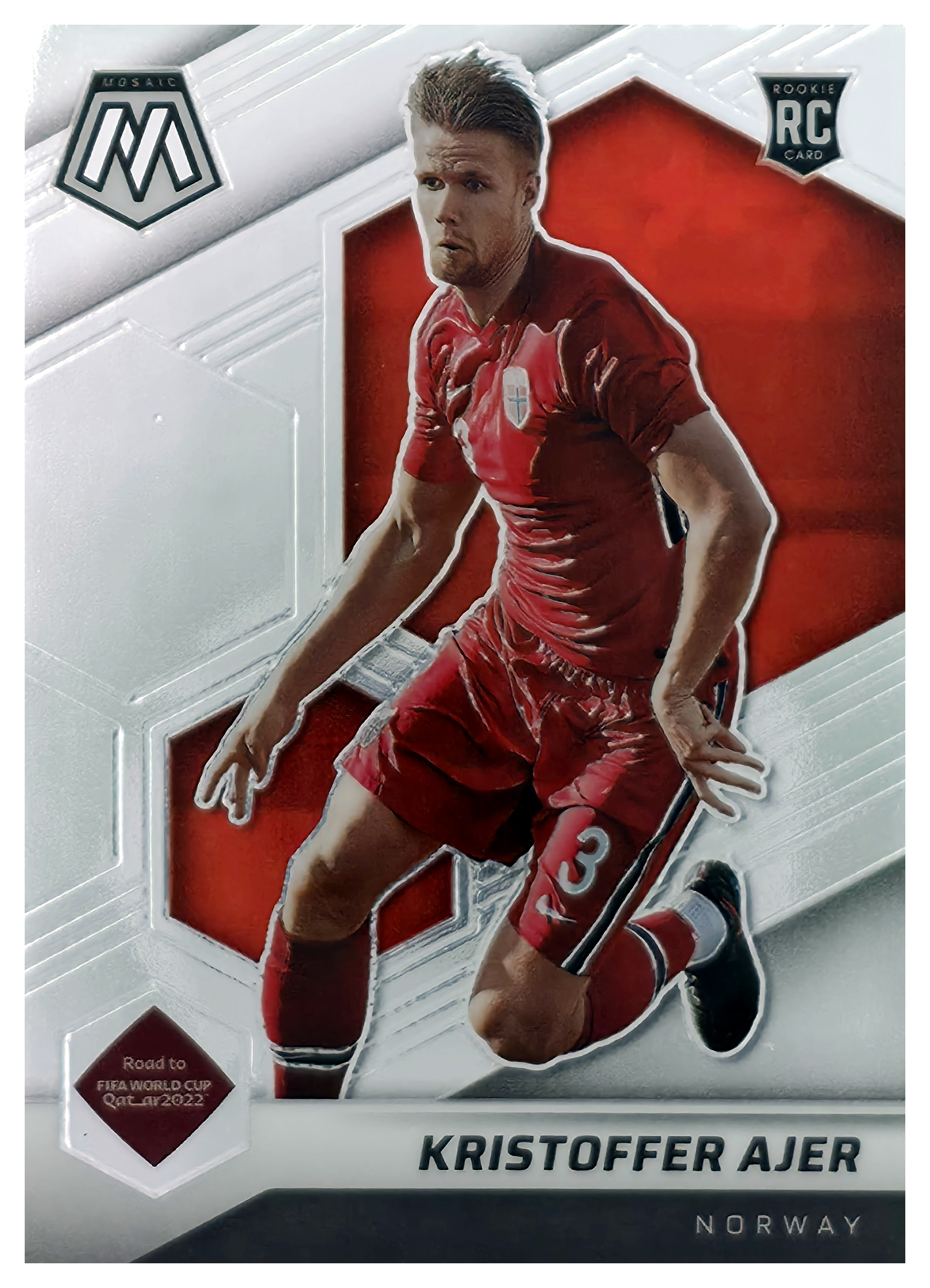 Kristoffer Ajer - Panini Mosaic FIFA Road to World Cup Base Set 2021-22, Nr. 55 – Rookie Card (Art.-Nr. SG105918)