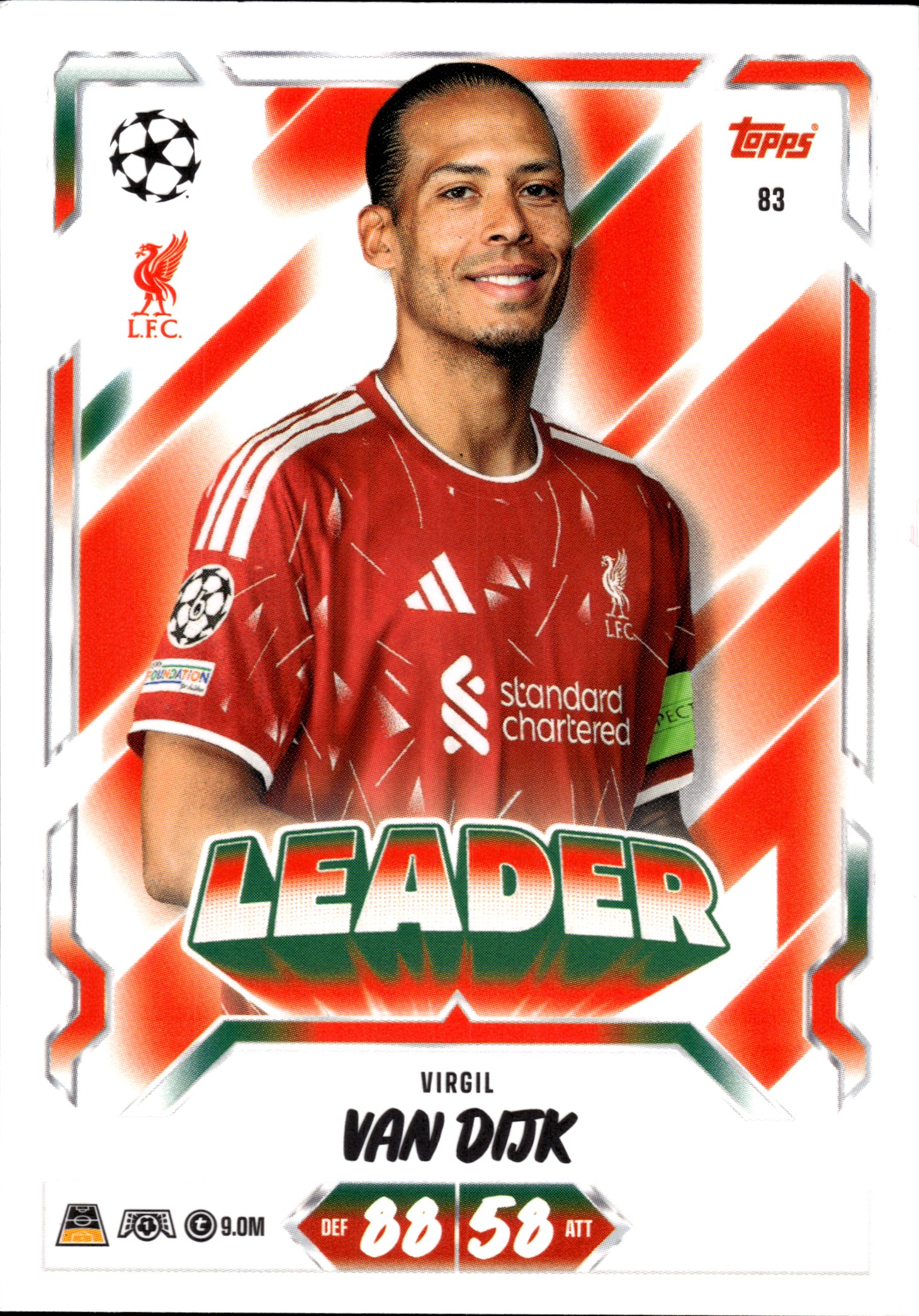 Virgil van Dijk - Topps Match Attax UEFA Club Competitions Leader 2026-27, Nr. 83 (Art.-Nr. SG107151)