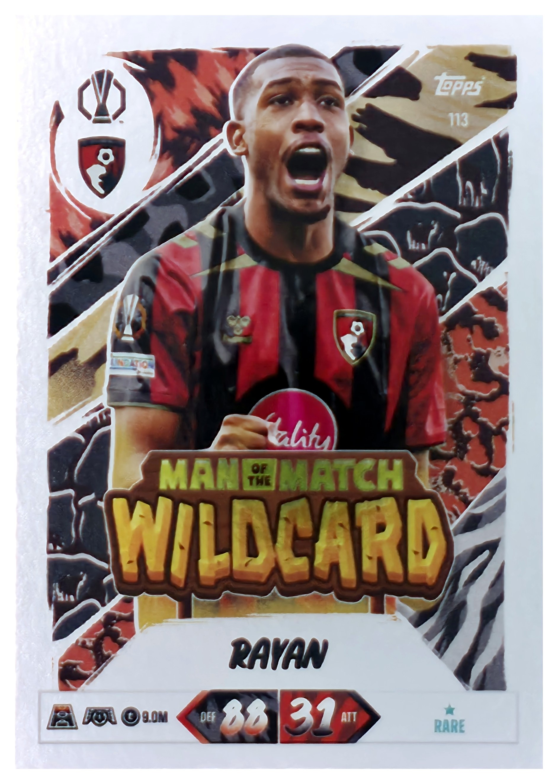 Rayan - Topps Match Attax UEFA Club Competitions Man of the Match Wildcard 2026-27, Nr. 113 (Art.-Nr. SG107485)