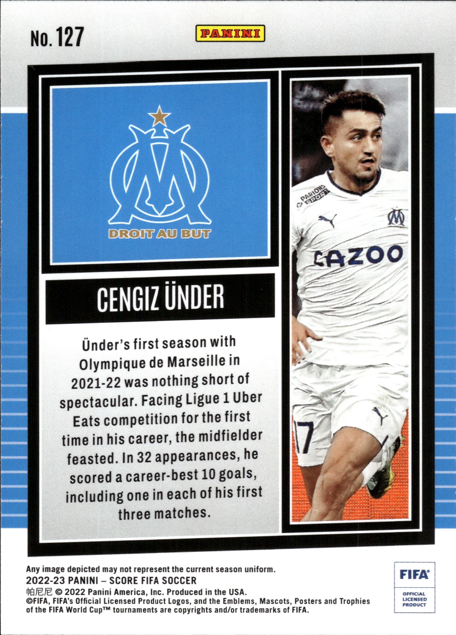 Cengiz Ünder - Panini Score FIFA Soccer 2022-23, Nr. 127
