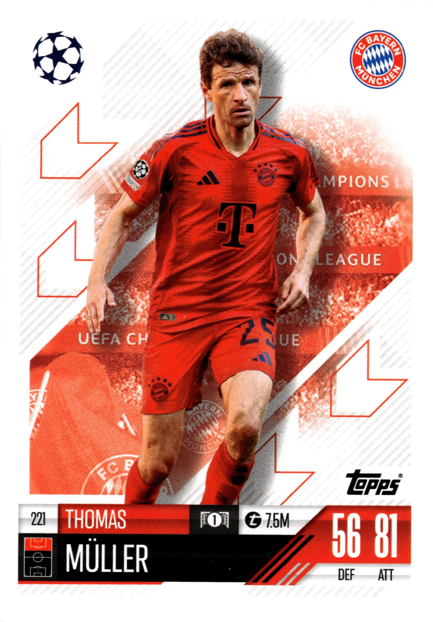 Thomas Müller - Topps Match Attax UEFA Club Competitions Base Set 2024-25, Nr. 221 (Art.-Nr. SG107965)