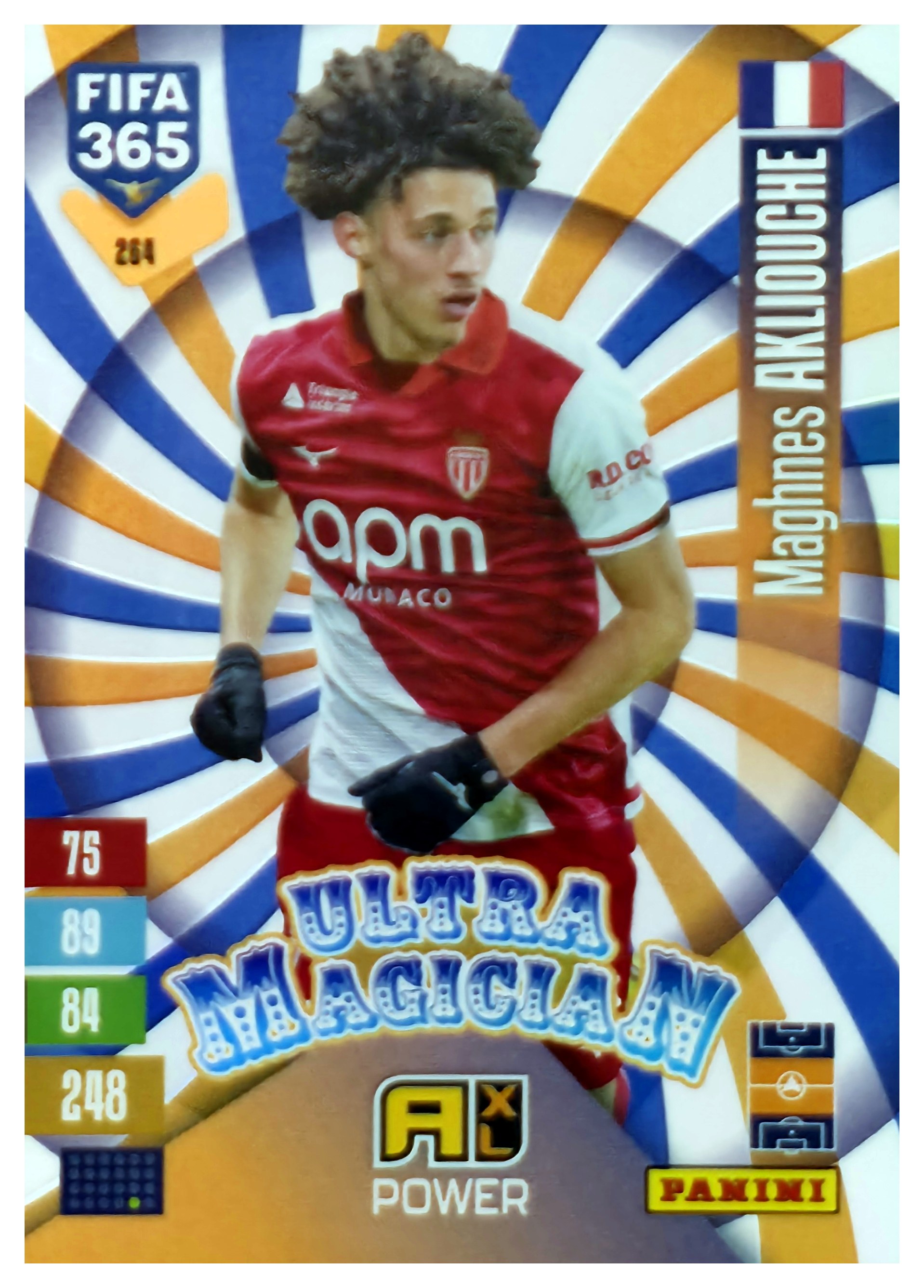 Maghnes Akliouche - Panini Adrenalyn XL FIFA 365 Ultra Magician 2026-27, Nr. 264 – Insert (Art.-Nr. SG110636)