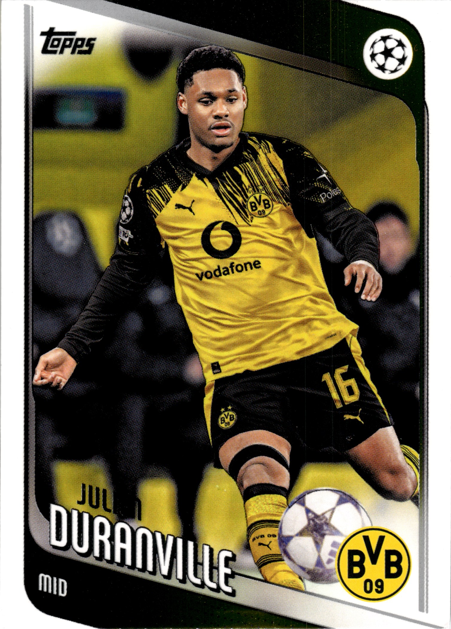Julien Duranville - Topps UEFA Club Competitions Base Set 2025-26, Nr. 25 (Art.-Nr. SG107936)