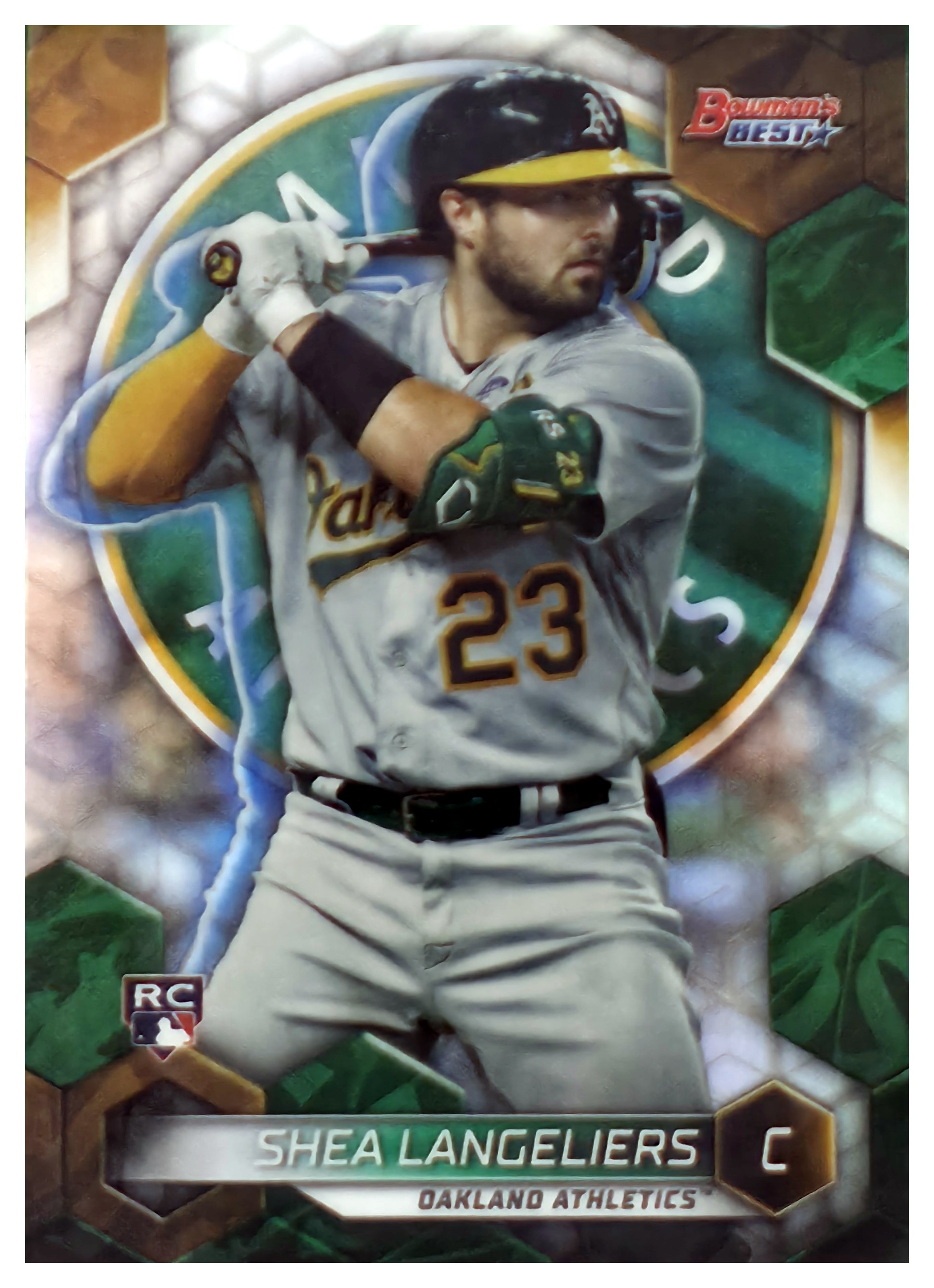 Shea Langeliers - Topps Bowman's Best Base Set 2023, Nr. 24 – Rookie Card, Refractor (Art.-Nr. SG108934)