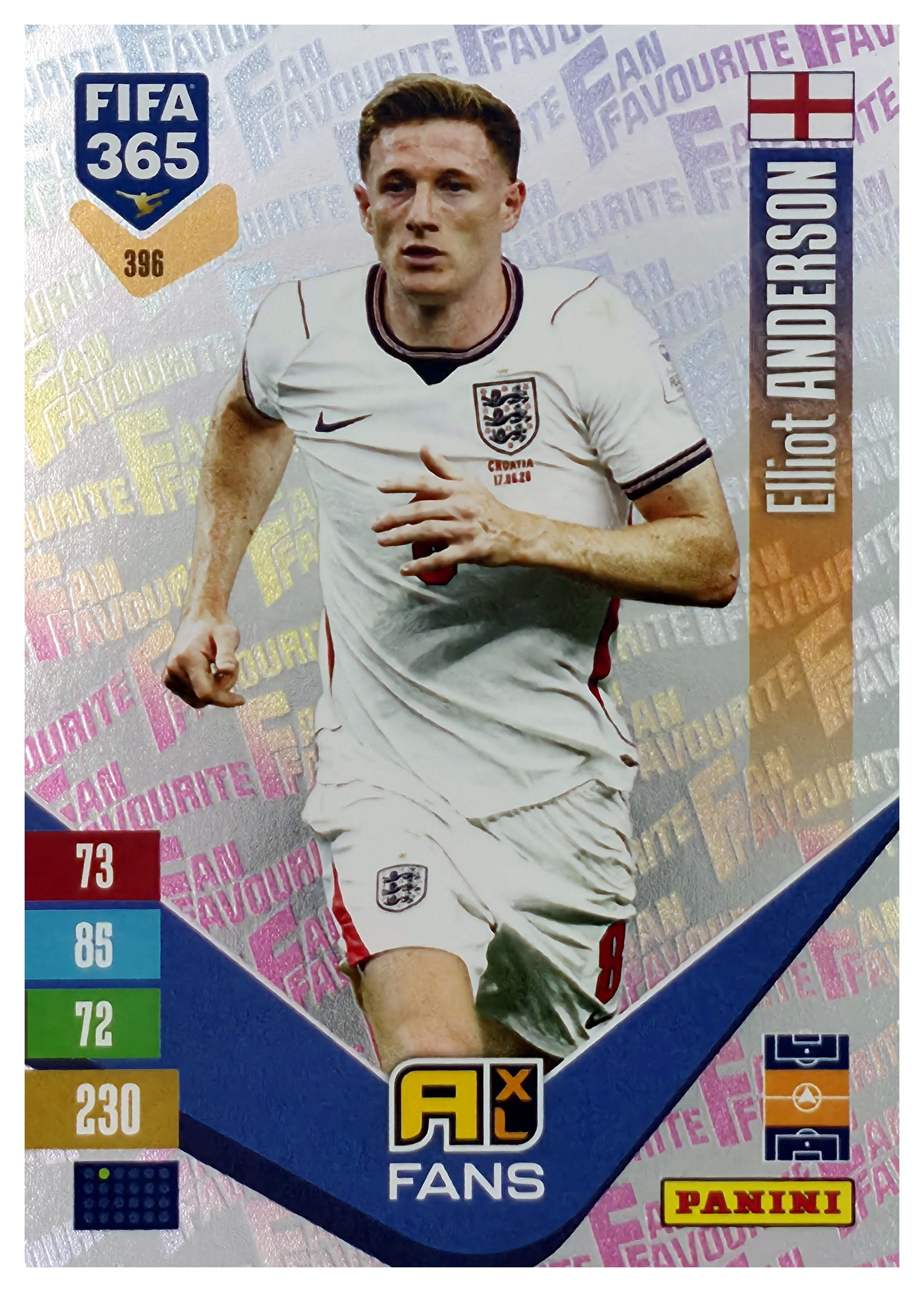 Elliot Anderson - Panini Adrenalyn XL FIFA 365 Fan Favourites 2026-27, Nr. 396 – Insert (Art.-Nr. SG110464)