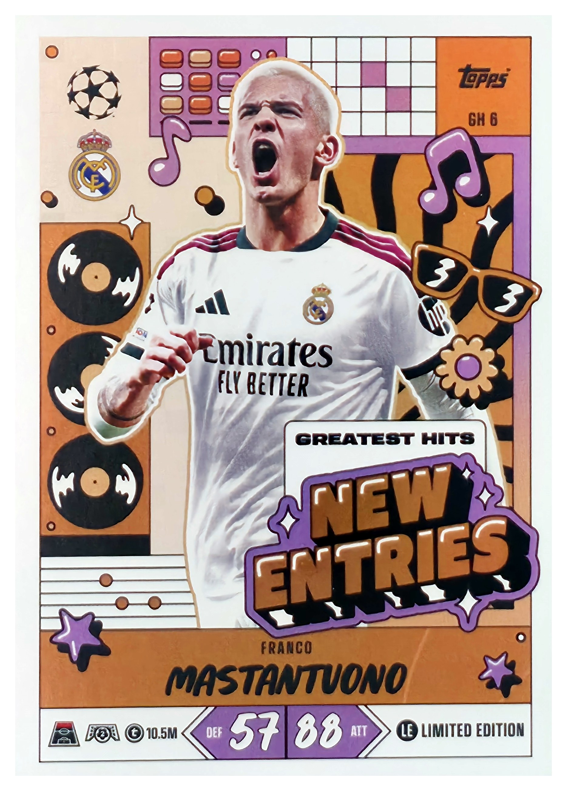 Franco Mastantuono - Topps Match Attax UEFA Club Competitions New Entries 2026-27, Nr. GH 6 (Art.-Nr. SG107445)