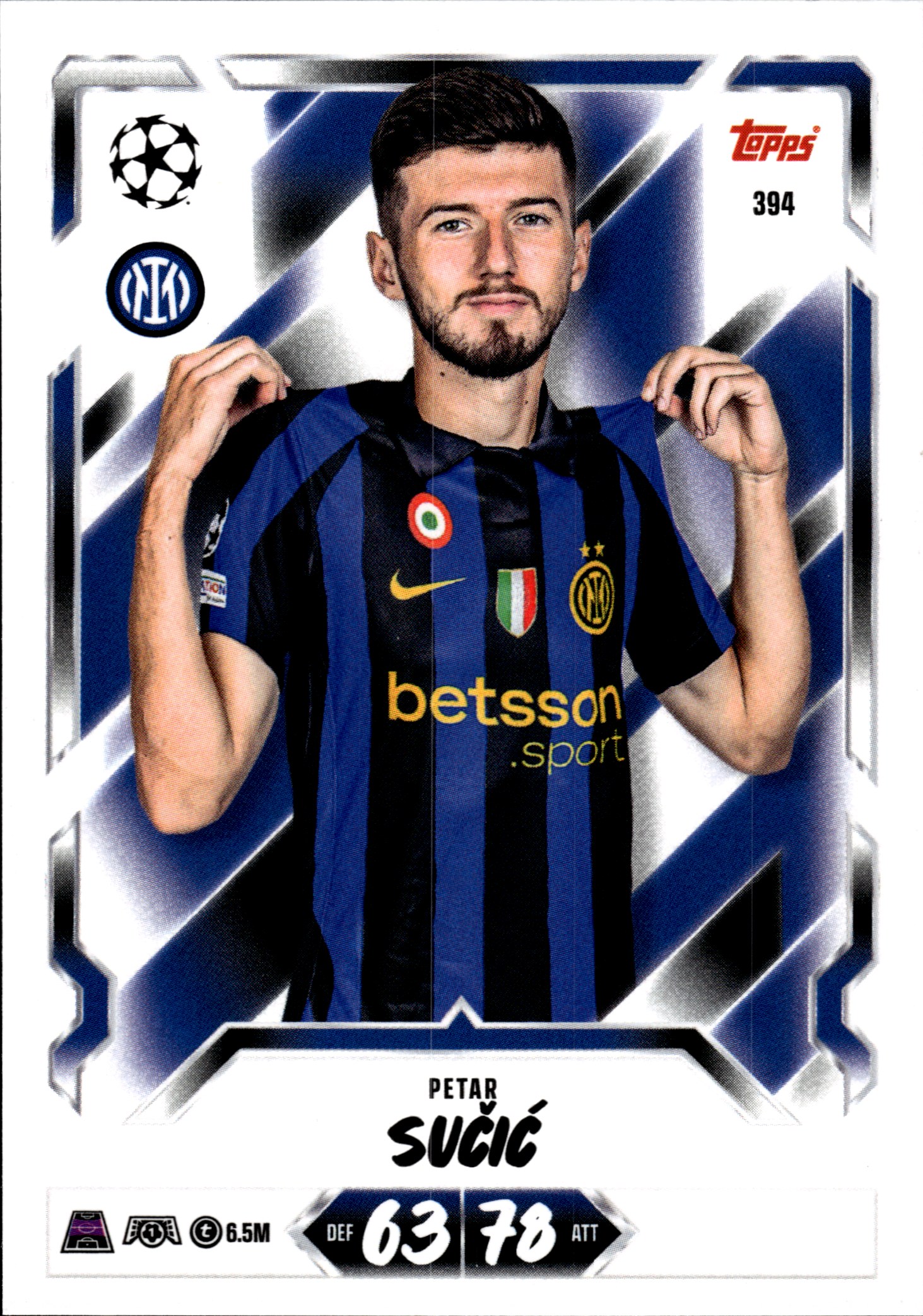 Petar Sučić - Topps Match Attax UEFA Club Competitions Base Set 2026-27, Nr. 394 (Art.-Nr. SG107344)