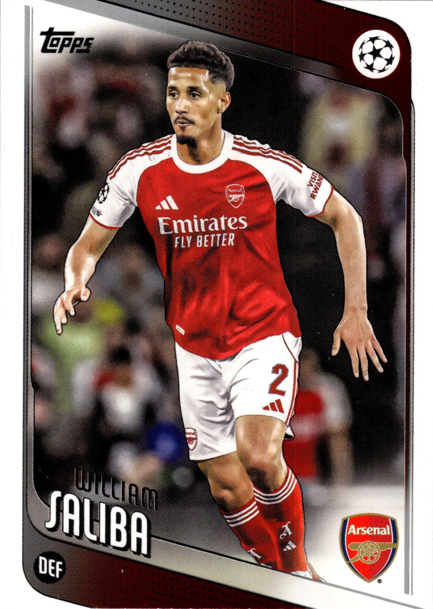 William Saliba - Topps UEFA Club Competitions Base Set 2025-26, Nr. 113 (Art.-Nr. SG107941)
