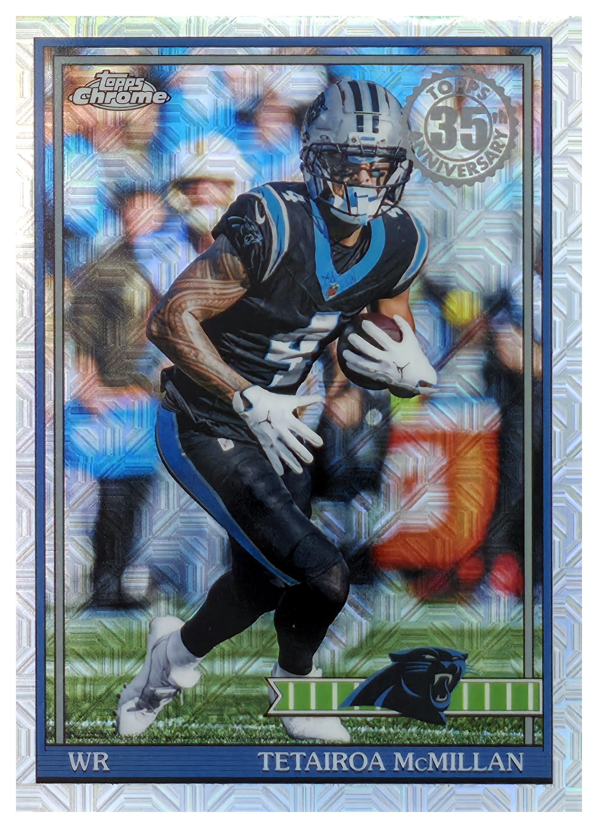 Tetairoa McMillan - Topps Chrome 1991 Topps 2025, Nr. 91TC-15 – Rookie Card, X-Fractor, Insert (Art.-Nr. SG111113)