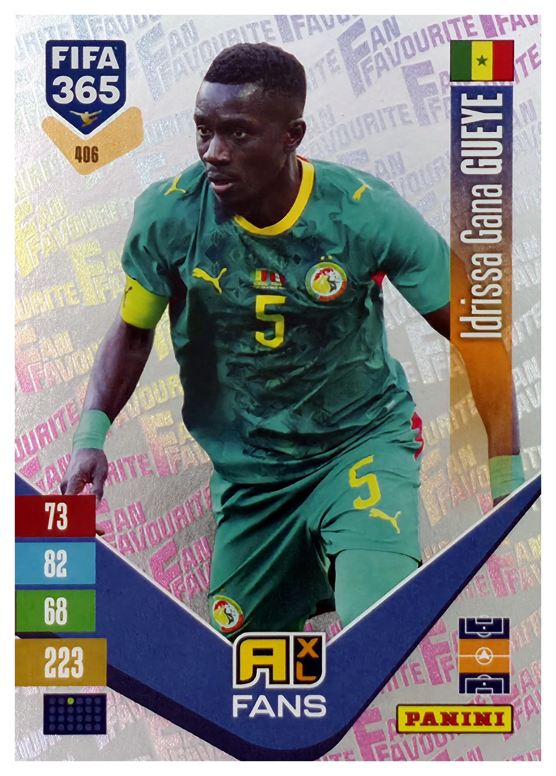 Idrissa Gana Gueye - Panini Adrenalyn XL FIFA 365 Fan Favourites 2026-27, Nr. 406 – Insert (Art.-Nr. SG110467)