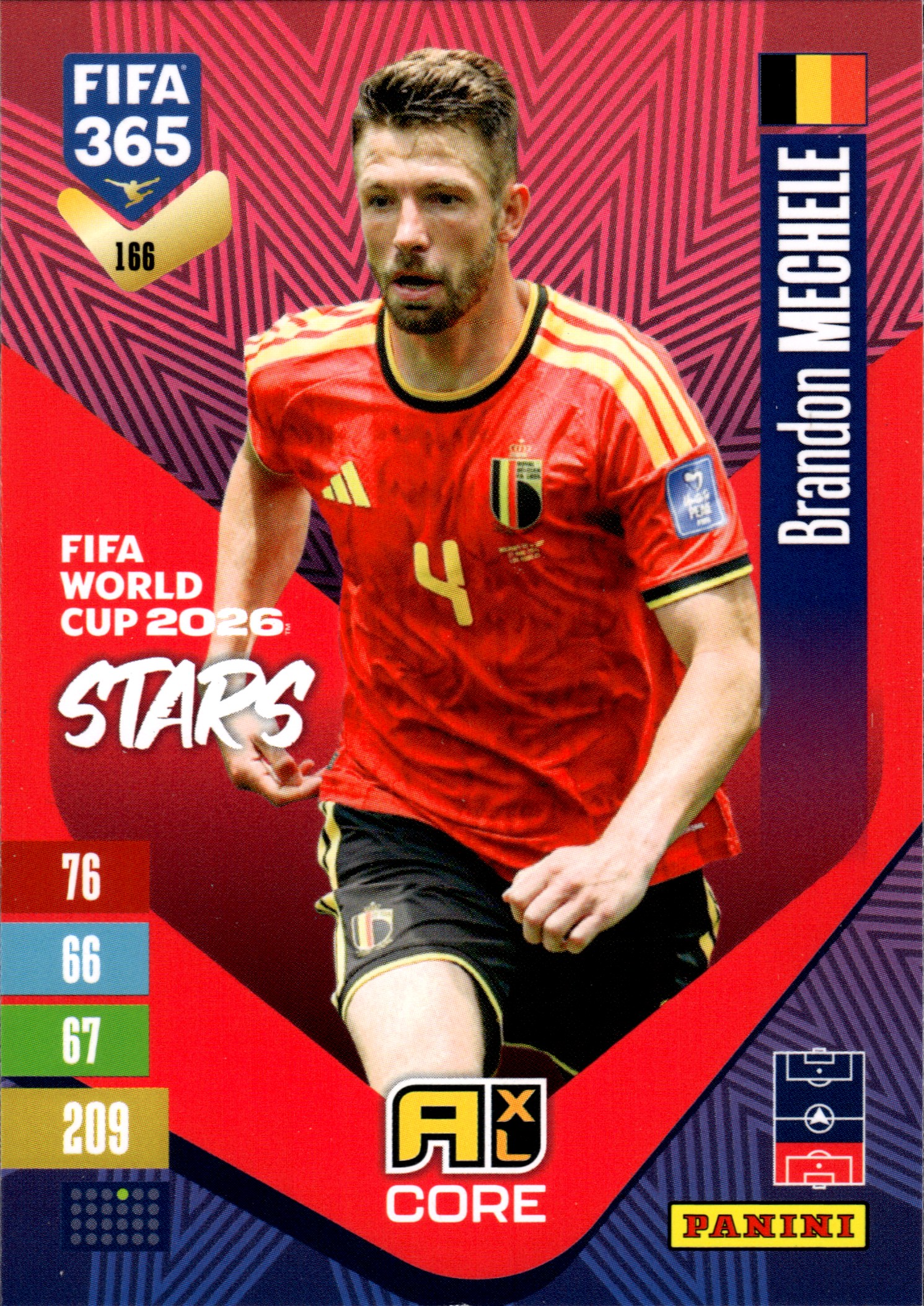 Brandon Mechele - Panini Adrenalyn XL FIFA 365 FIFA World Cup 2026 Stars 2026-27, Nr. 166 (Art.-Nr. SG110258)