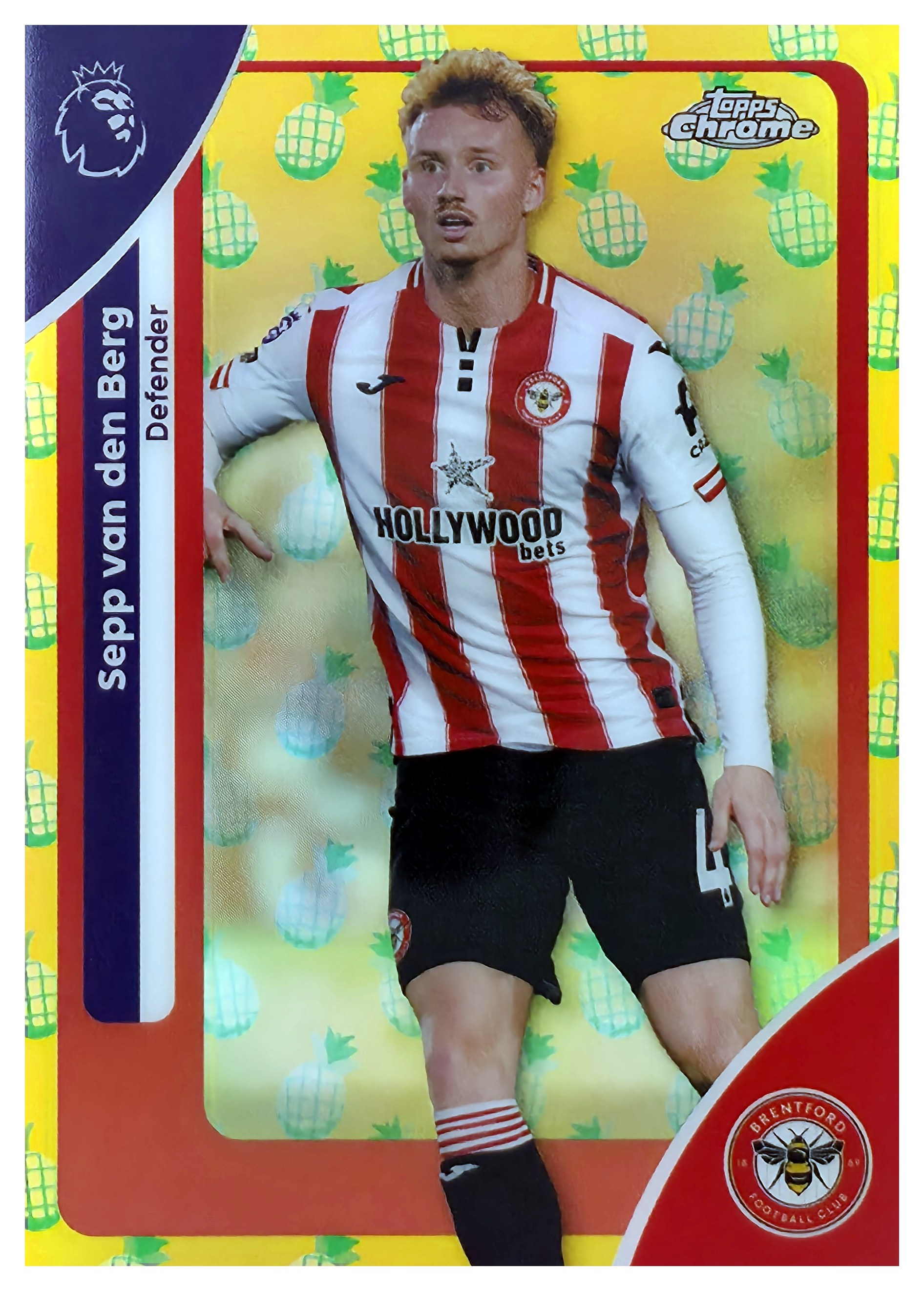 Sepp van den Berg - Topps Chrome Premier League Base Set 2025-26, Nr. 38 – Pineapple Blast Refractor (Art.-Nr. SG107696)