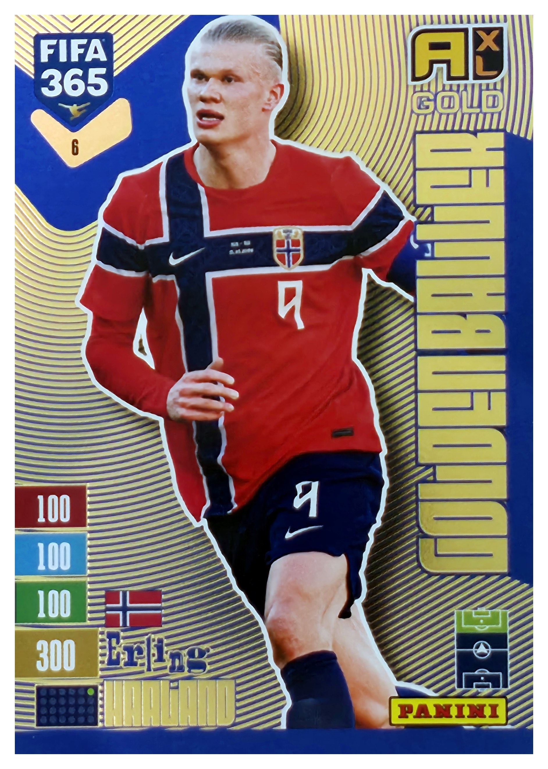 Erling Haaland - Panini Adrenalyn XL FIFA 365 Golden Baller 2026-27, Nr. 6 – Insert (Art.-Nr. SG110399)