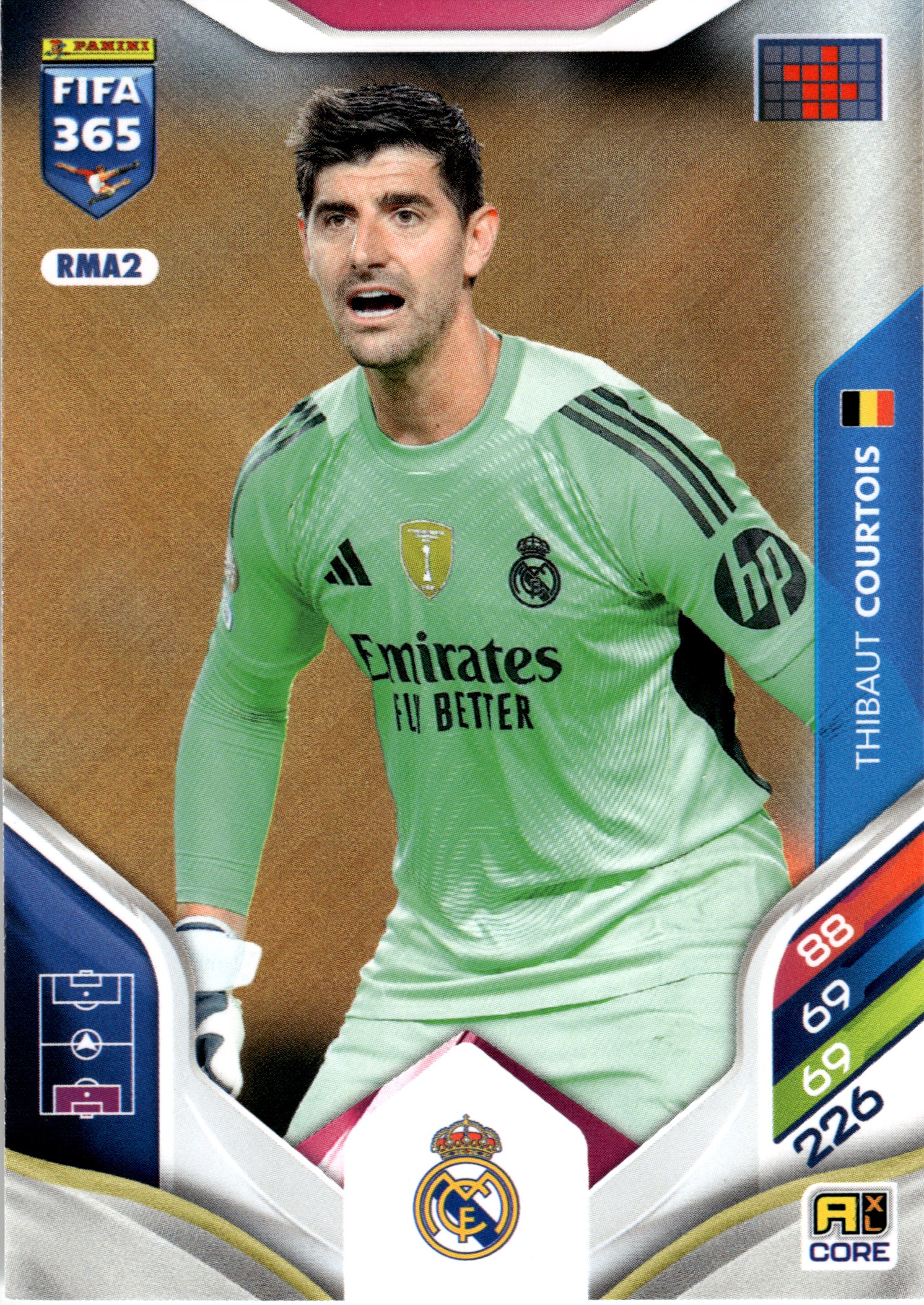 Thibaut Courtois - Panini Adrenalyn XL FIFA 365 Base Set 2026, Nr. RMA2 (Art.-Nr. SG107799)