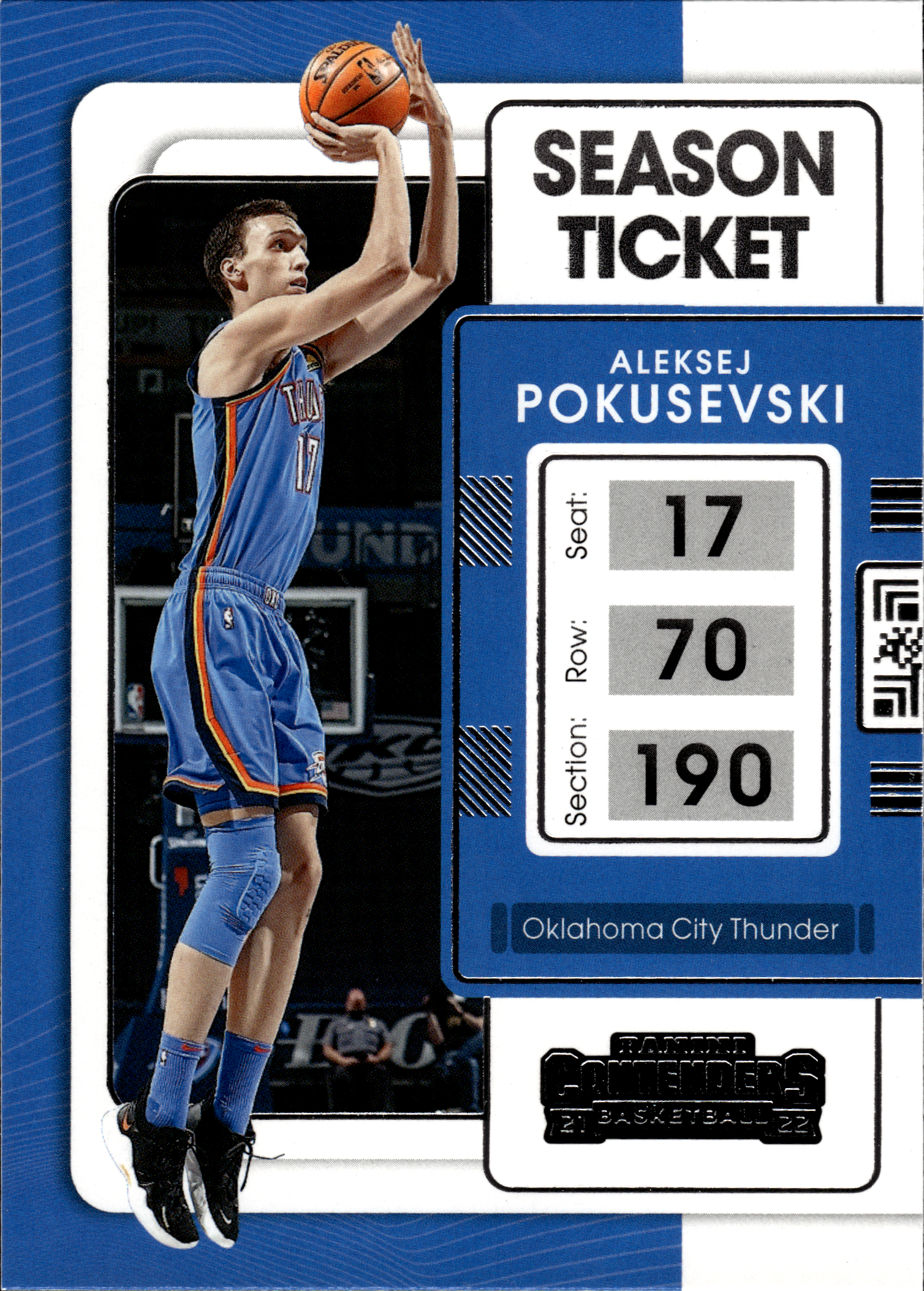 Aleksej Pokusevski - Panini Contenders Season Ticket 2021-22, Nr. 95 (Art.-Nr. SG103622)