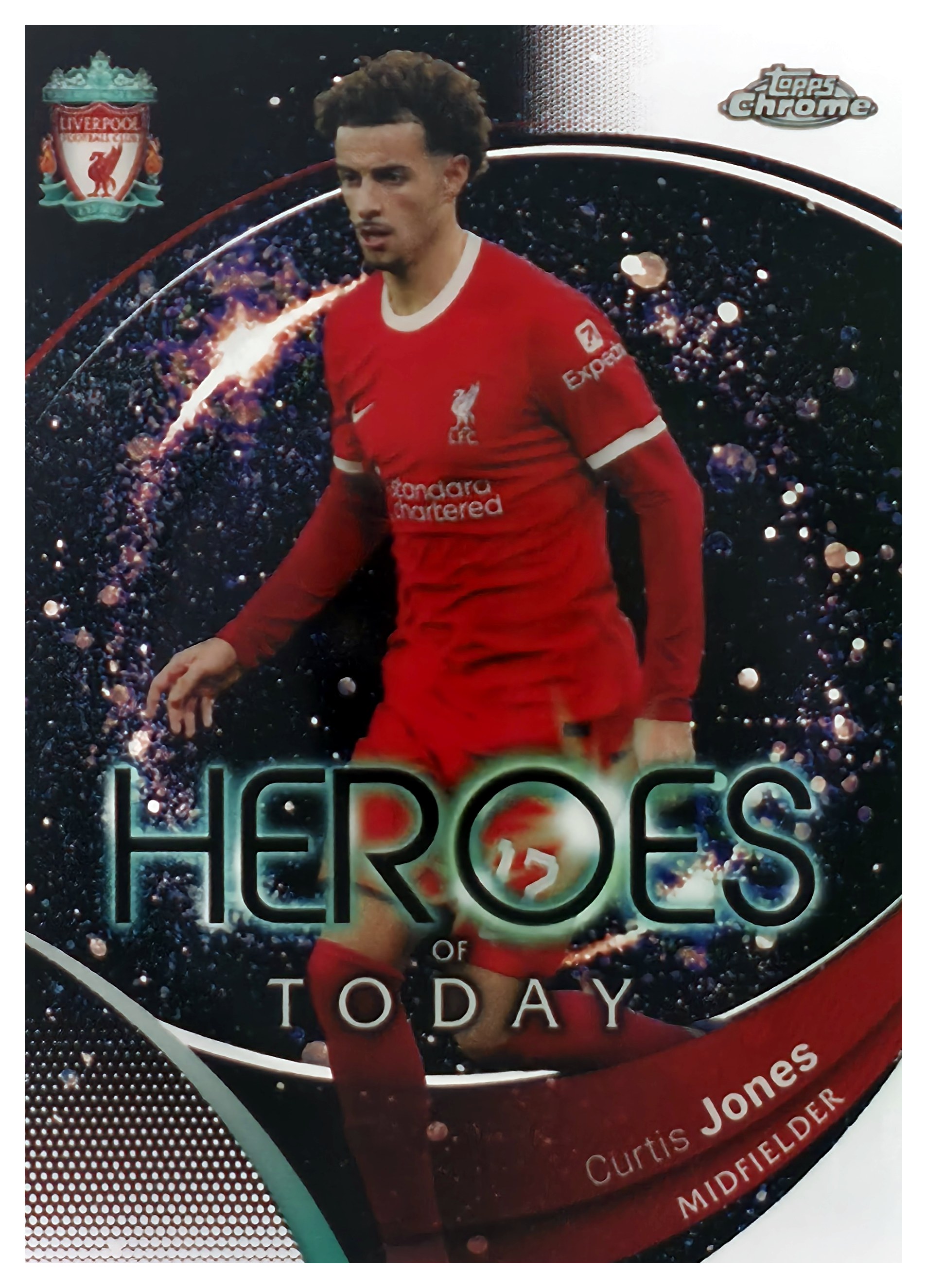 Curtis Jones - Topps Chrome Liverpool FC Team Set Heroes of Today 2023-24, Nr. 68 (Art.-Nr. SG108205)