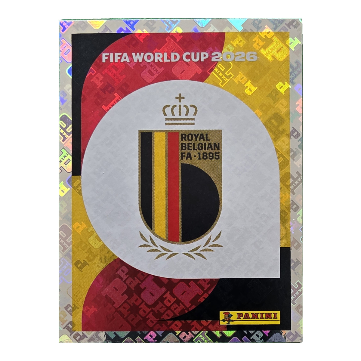 Emblem - Belgien, FIFA WM 2026, Nr. BEL1 – Glitzer-Optik