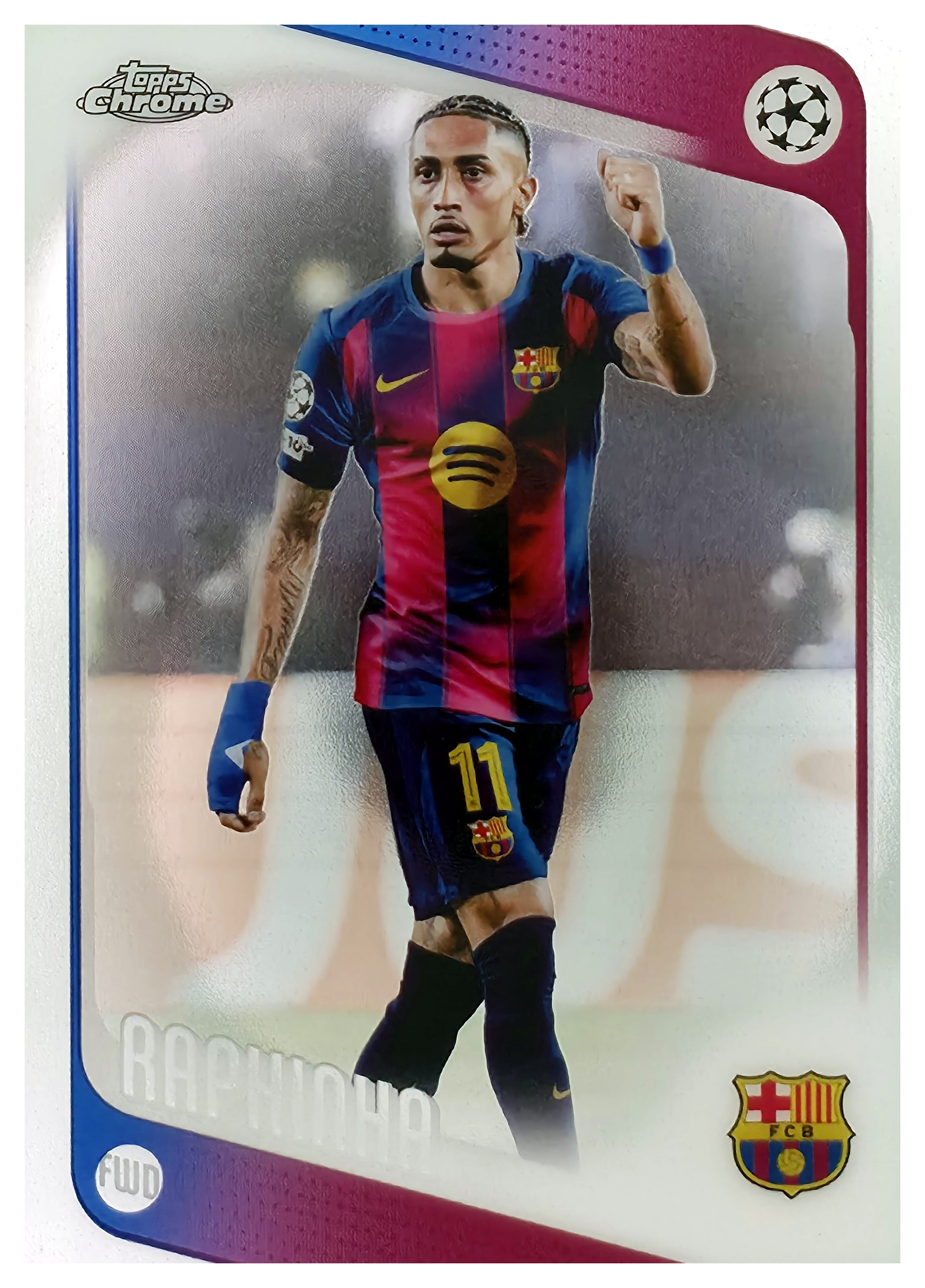 Raphinha - Topps Chrome UEFA Club Competitions Base Set 2025-26, Nr. 97 (Art.-Nr. SG108104)