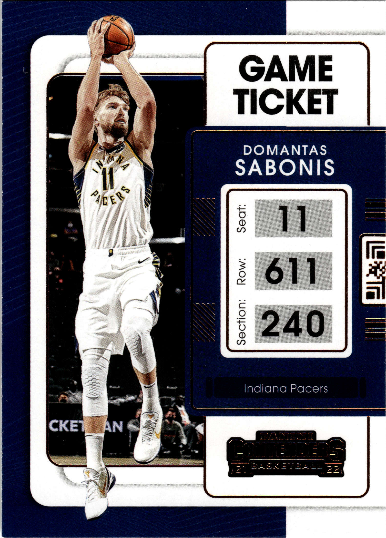 Domantas Sabonis - Panini Contenders Game Ticket 2021-22, Nr. 2 (Art.-Nr. SG103762)